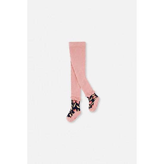 Deux par Deux Girls Frilled Tulip Knit Tights