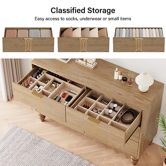 BebreezChic 6-Drawer Dresser for Bedroom, 47