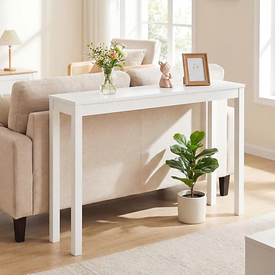 Hivvago Wooden Console Table Modern Farmhouse Sofa Table With Thickened Top