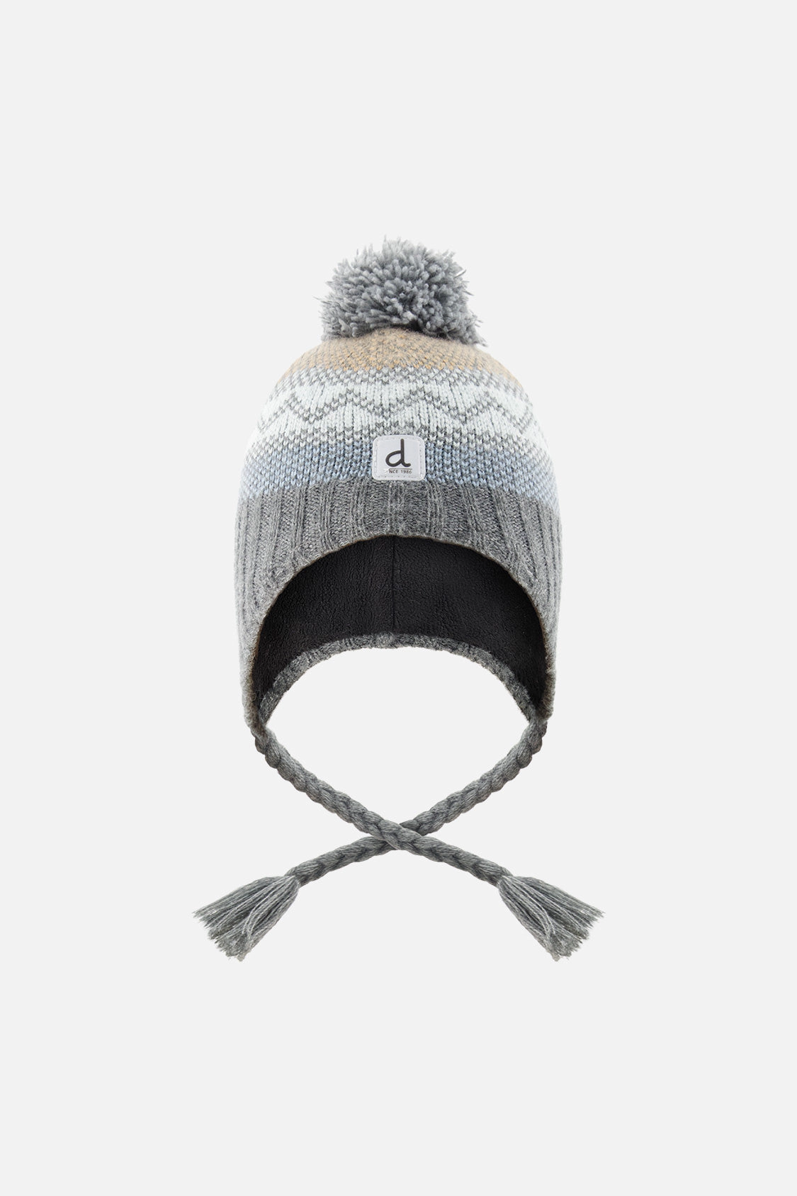 Deux par Boys Fair Isle Winter Peruvian Knit Hat with Pompom