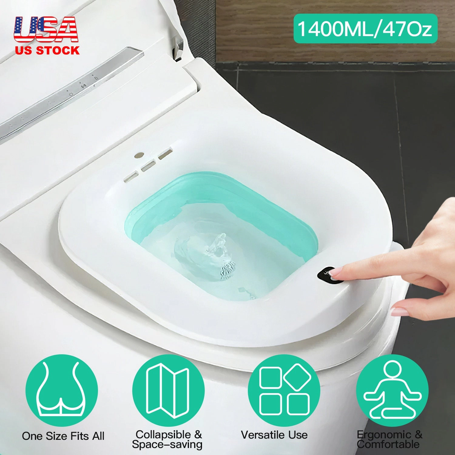 GBruno Foldable Sitz Bath Basin With Spray