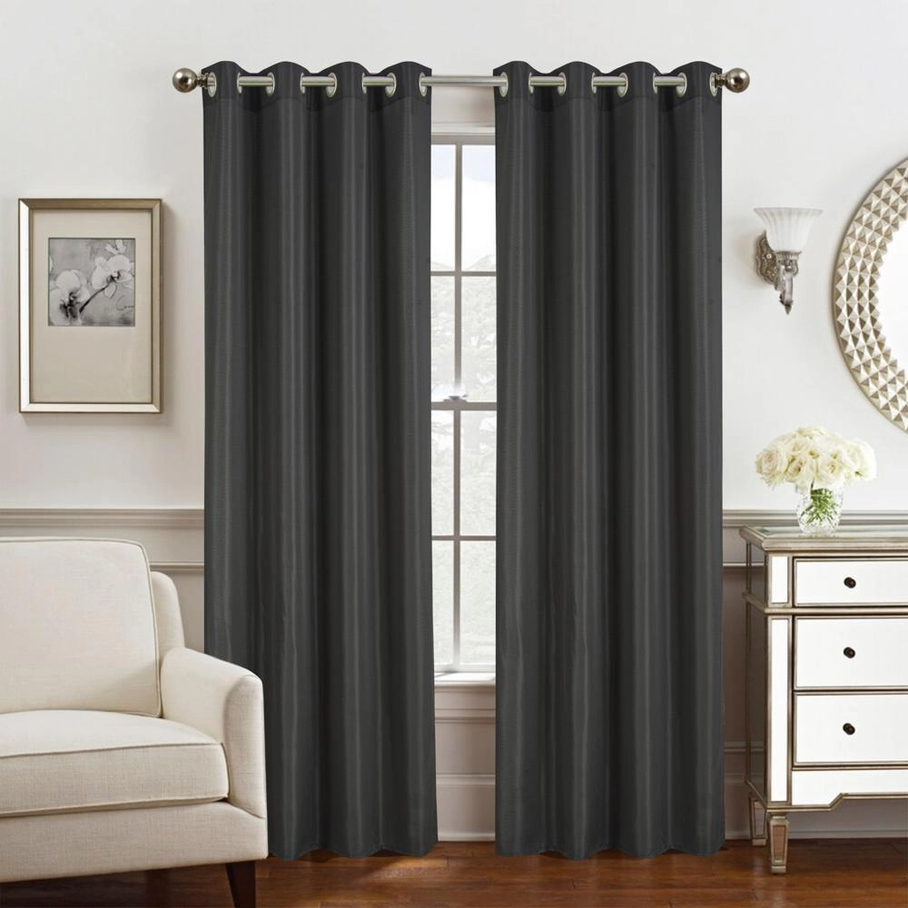 Olivia Gray Gilbert Solid Single Grommet Curtain Panel Pair - 54x84