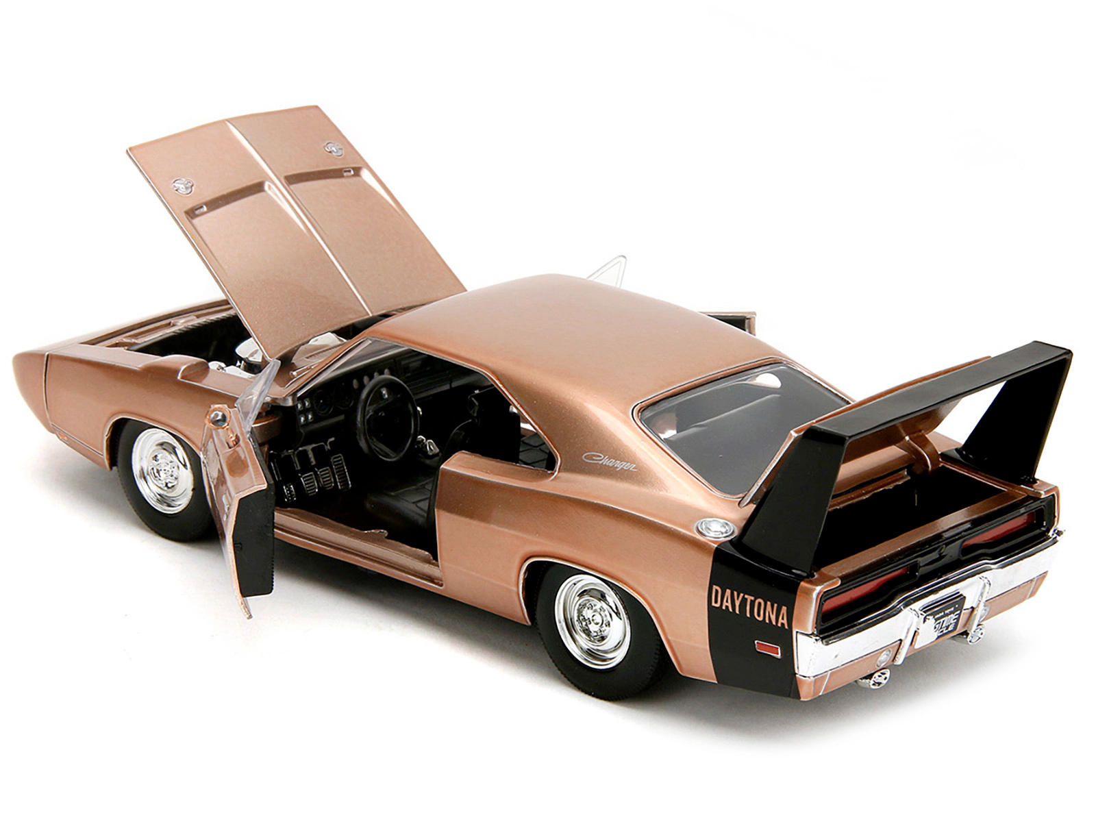 Jada 1969 Dodge Charger Daytona Bronze Metallic with Black Tail Stripe "Bigtime Muscle" Series 1/24 Diecast