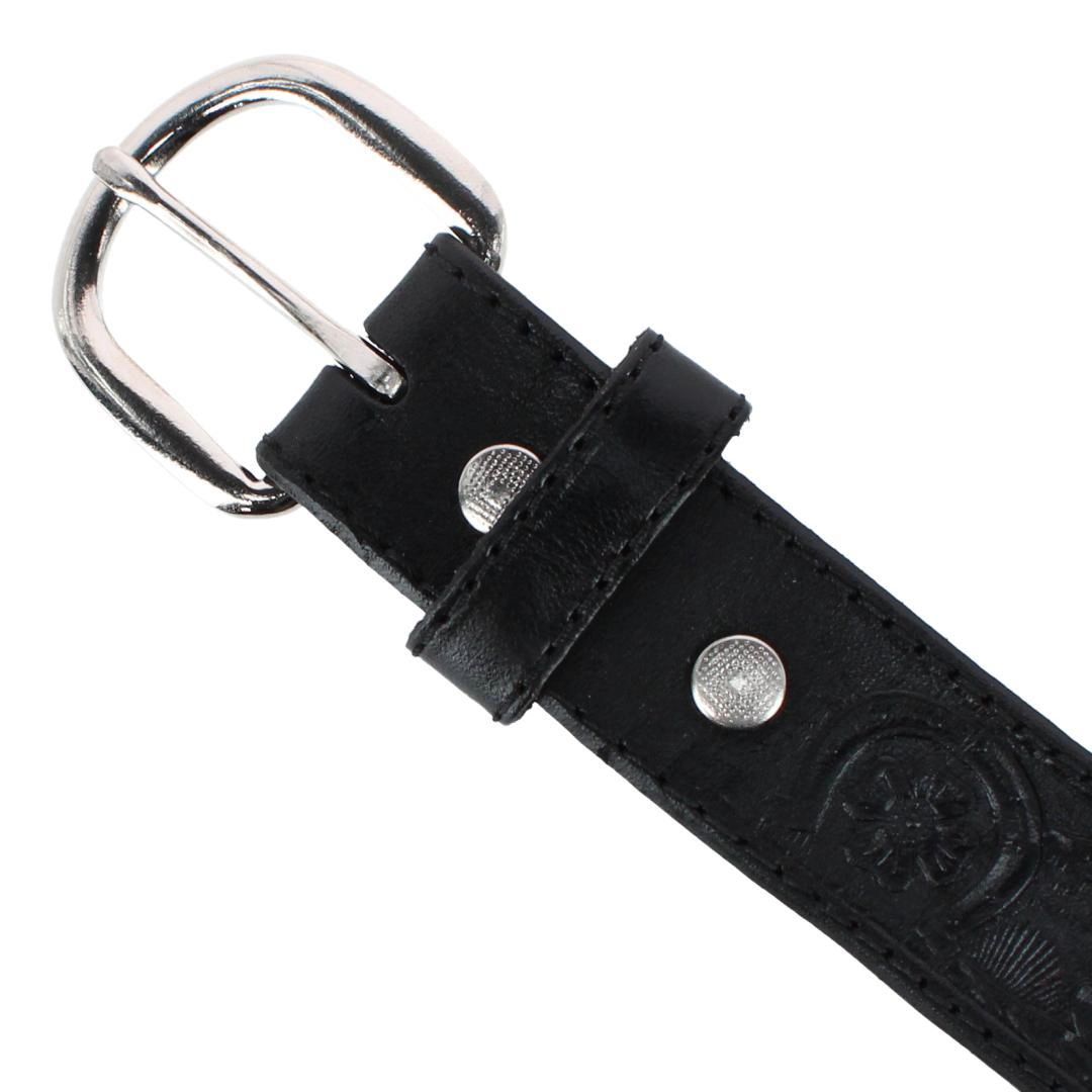 CTM® Boy's Gold & Silver Star Concho Western Leather Belt