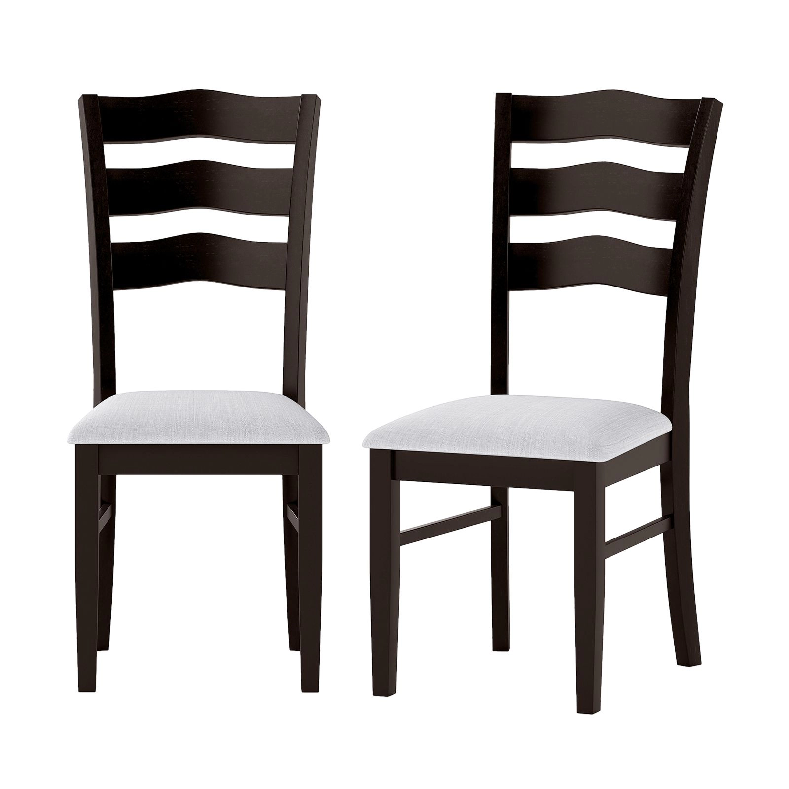 SlickBlue Farmhouse Dining Chairs, Velvet Seat, Wave Back Design