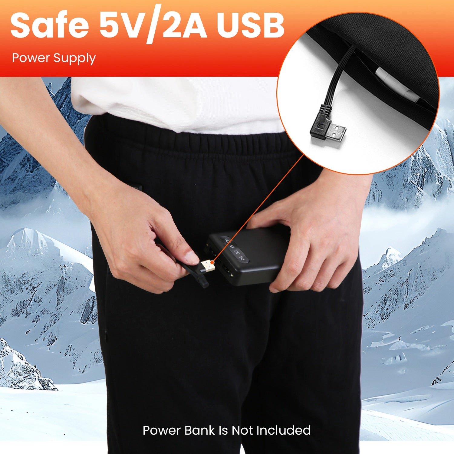 GBruno USB Heated Pants With 12 Heating Zones