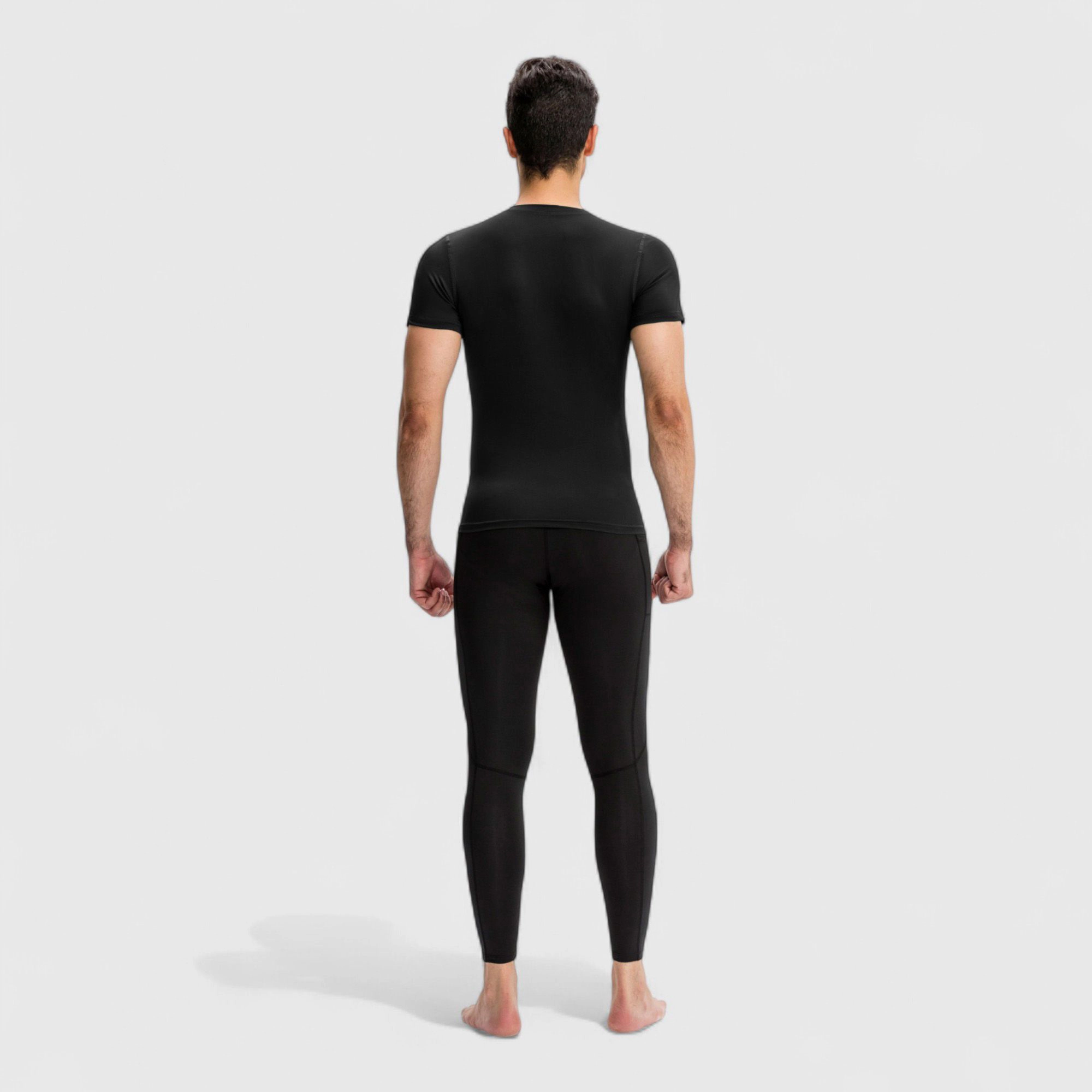 Anna-Kaci Men's Short Sleeve Compression Top with Moisture-Wicking Stretch Fabric for Performance and Training