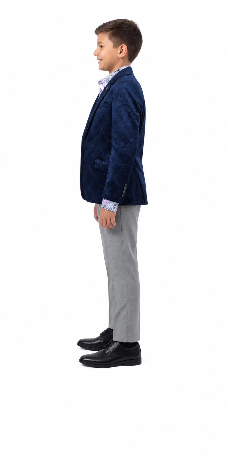 Elie Balleh Boys Slim Fit Velvet Sports Coat Jacket