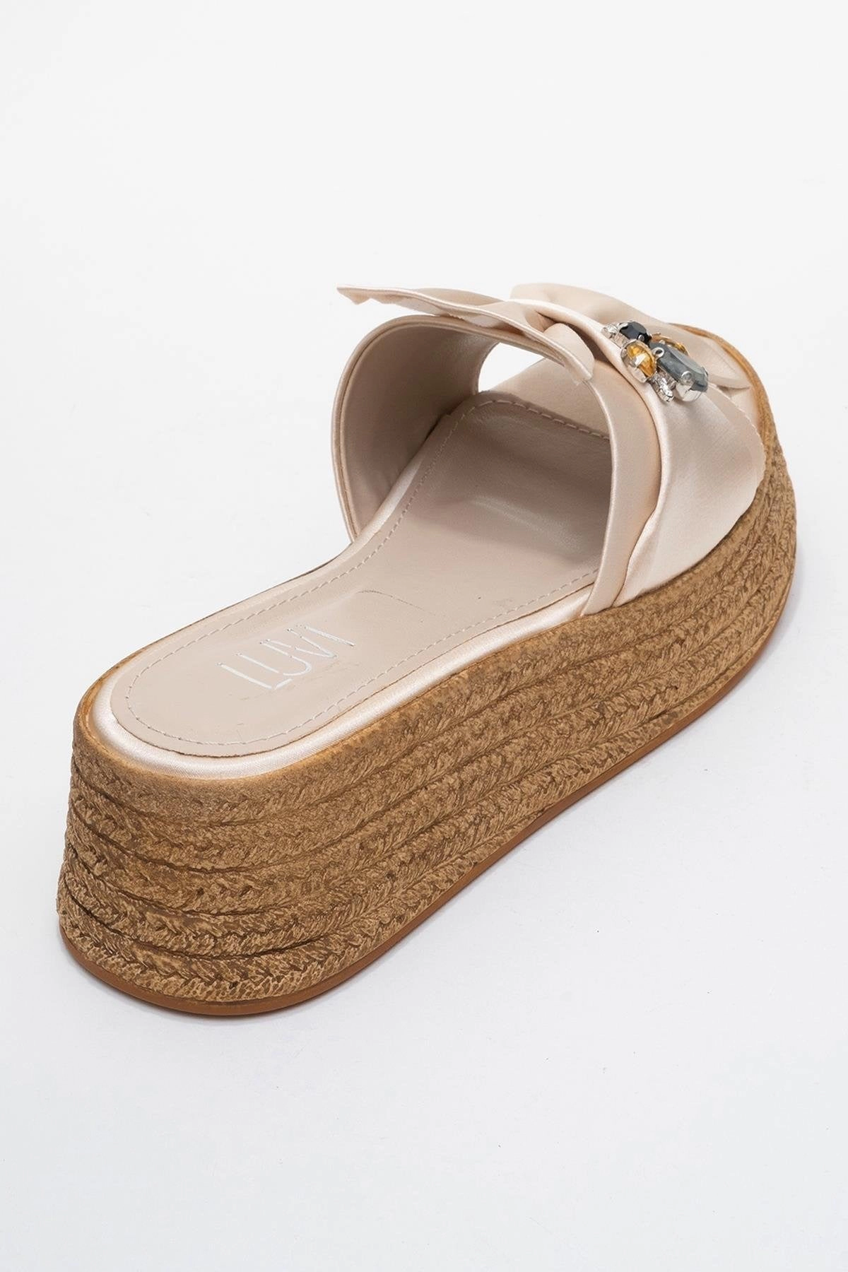 Prologue Shoes Womens Shara Braided Bow & Bee Buckle Platform Sandal