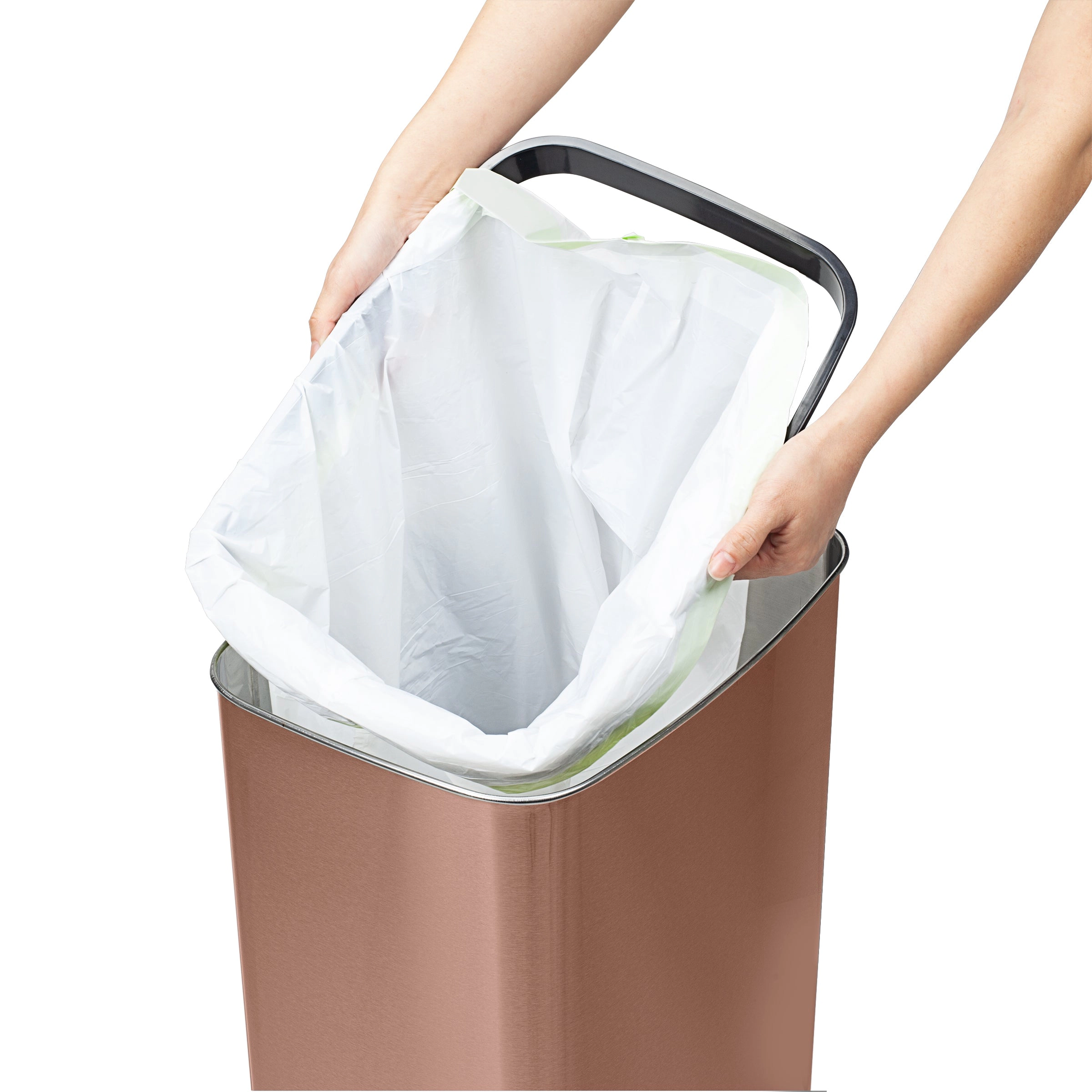 Ninestars Rectangular 13.2-Gallon Stainless Steel Motion Sensor Trash Can