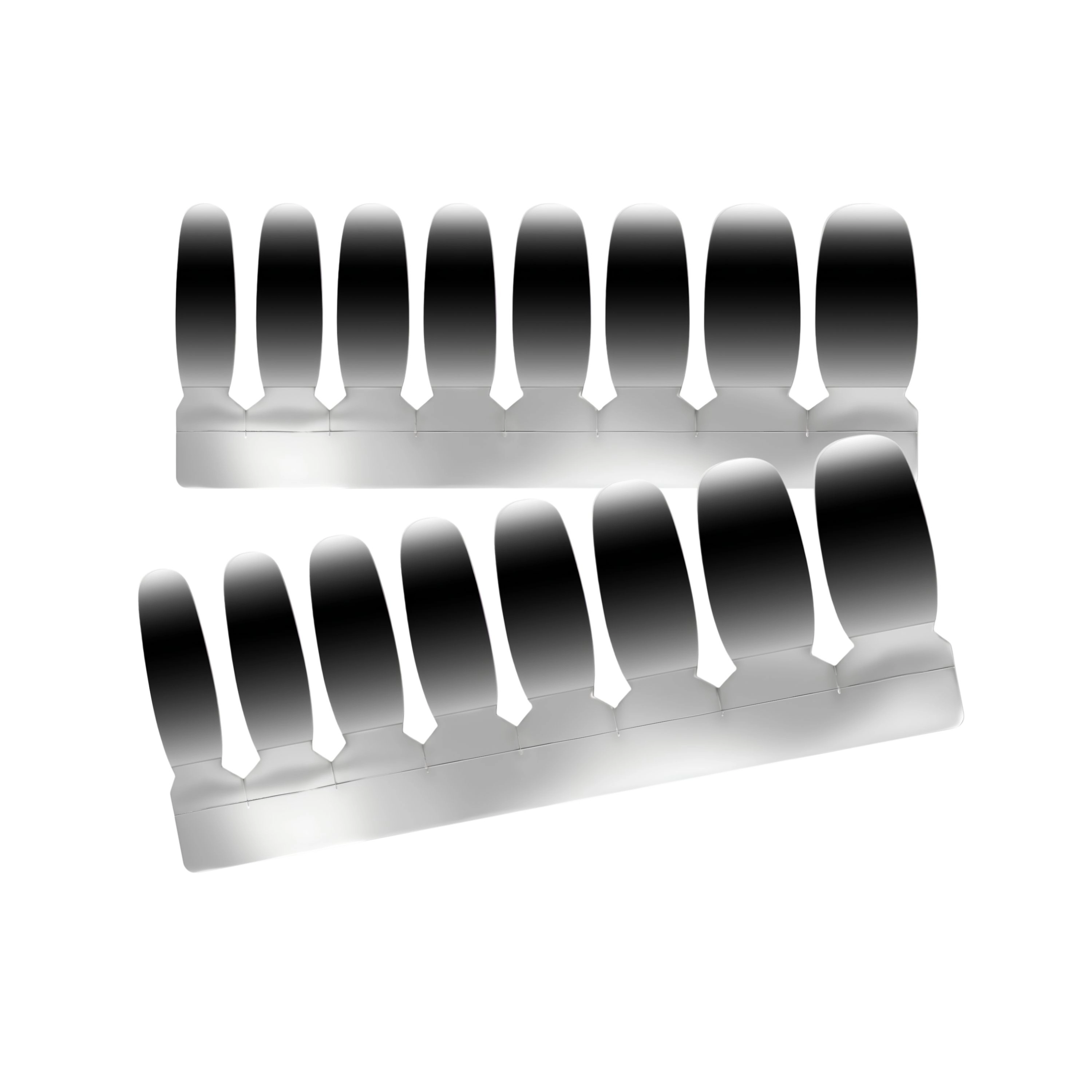 XPNail Women's Nail Polish Strips Gradient Black 16ct