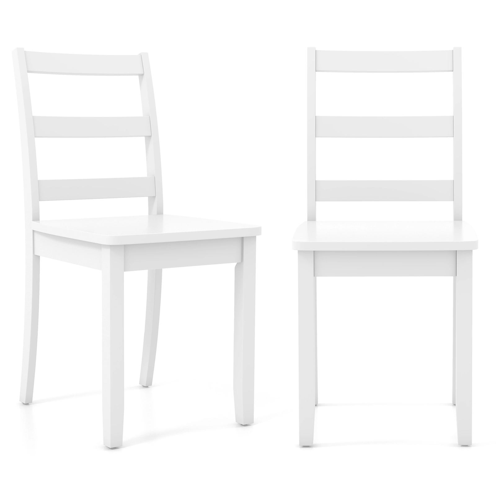 LJG Set of Wood Dining Chairs with Solid Rubber Wood Legs