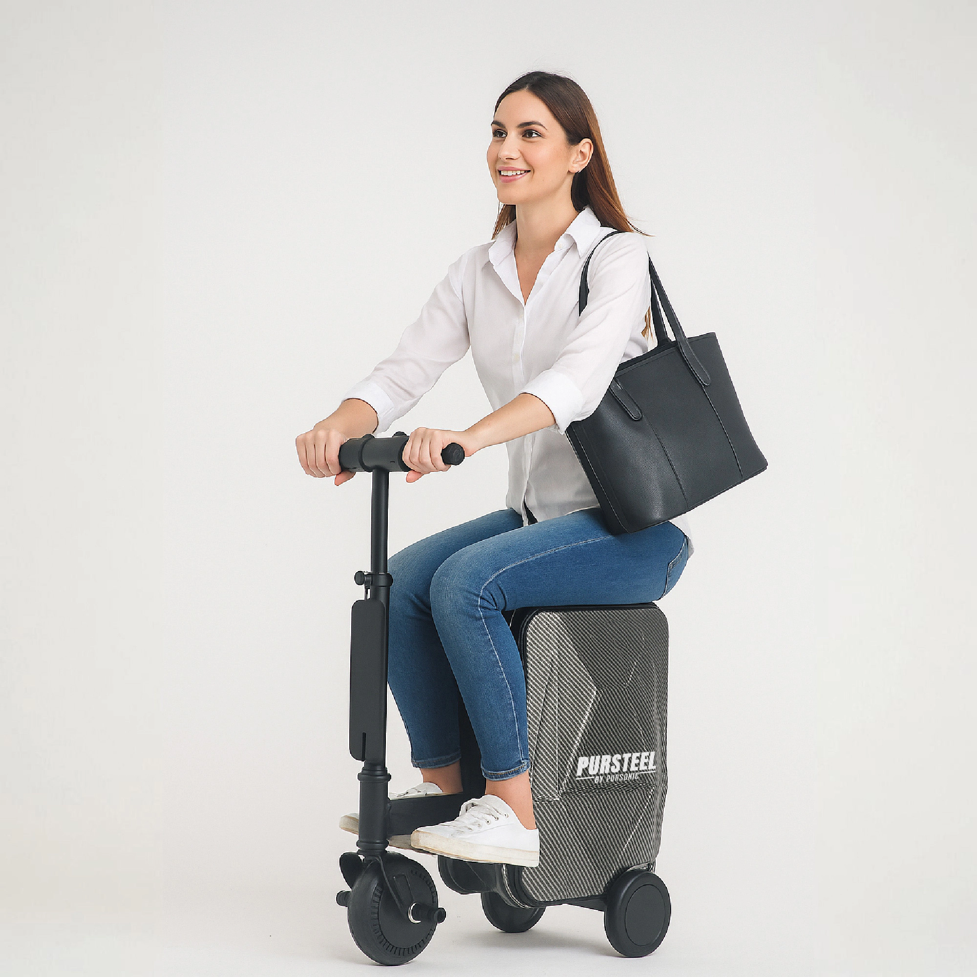 Pursonic Unisex Electric Ride-On Luggage Smart Travel Suitcase