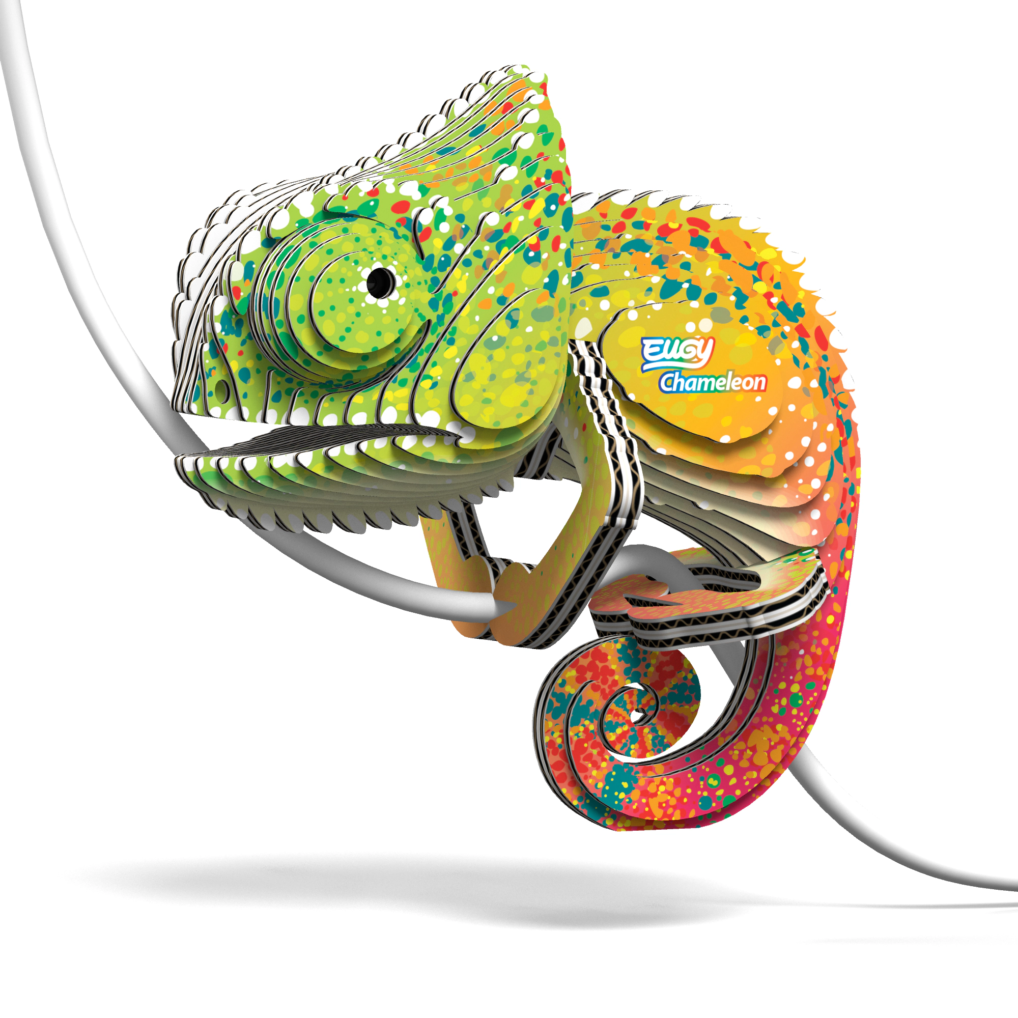 EUGY Chameleon 3D Puzzle - contains 31 puzzle pieces