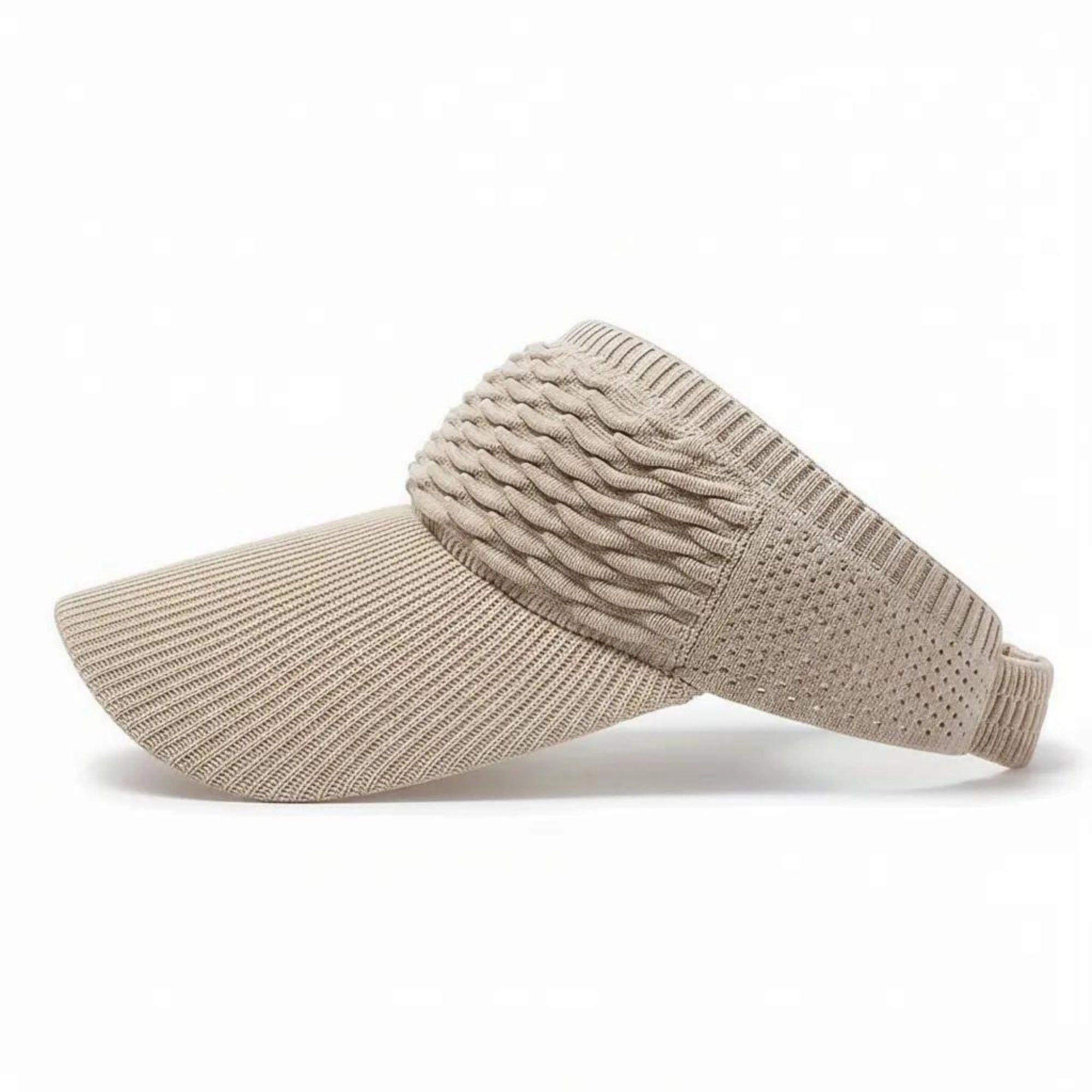 Anna-Kaci Women's Knit Visor Hat Breathable Stretch Sun Cap Lightweight Athletic