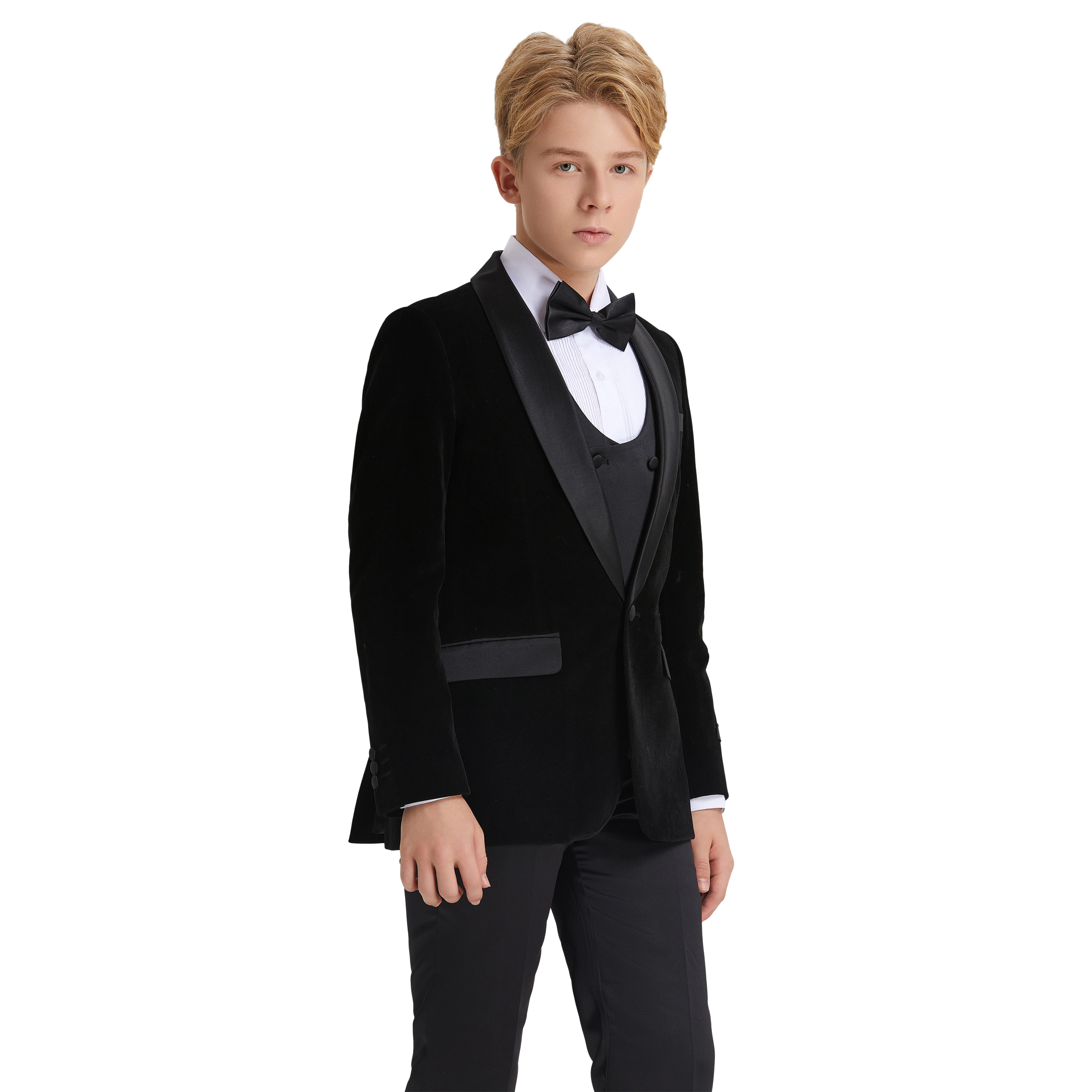 Tazzio Little & Big Boys 5-Pc. Velvet Tuxedo Set