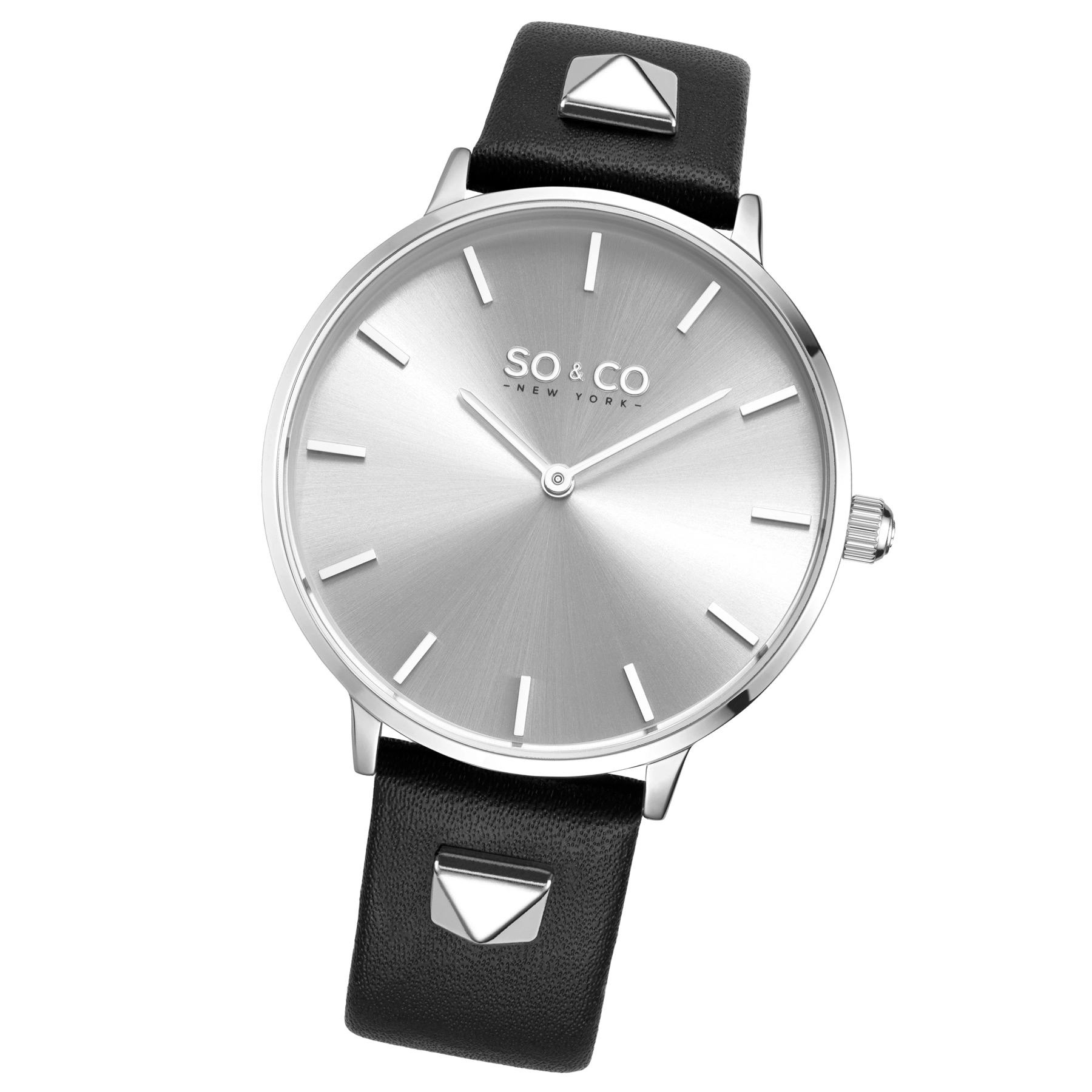 SO&CO Madison 5522 35mm Watch with Genuine Leather Strap Quartz movement