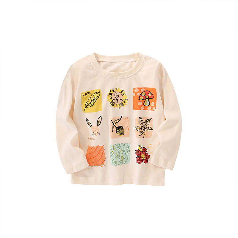 MyKids-USA Baby Girl Print Pattern Thin Style Autumn Style Shirt