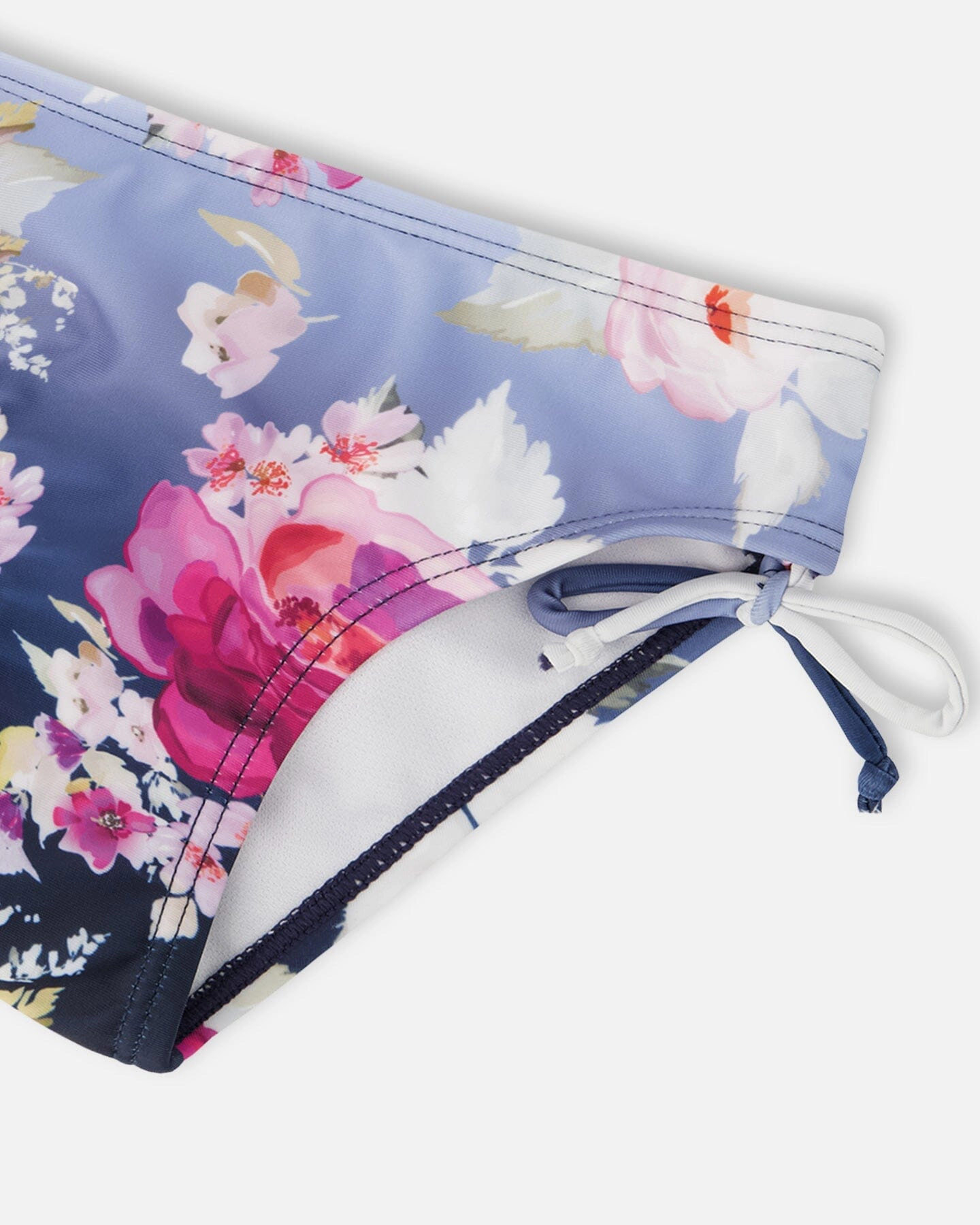 Deux par Girls Rose Print Top and Bottom Two-Piece Swimsuit