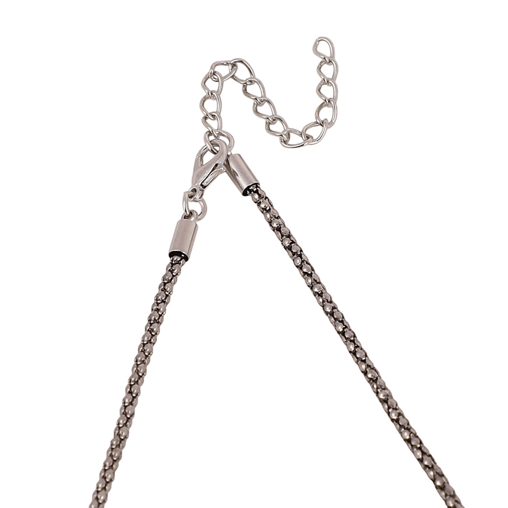 SOHI Women's The Teardrop-Halo Collar Necklace - Space Grey