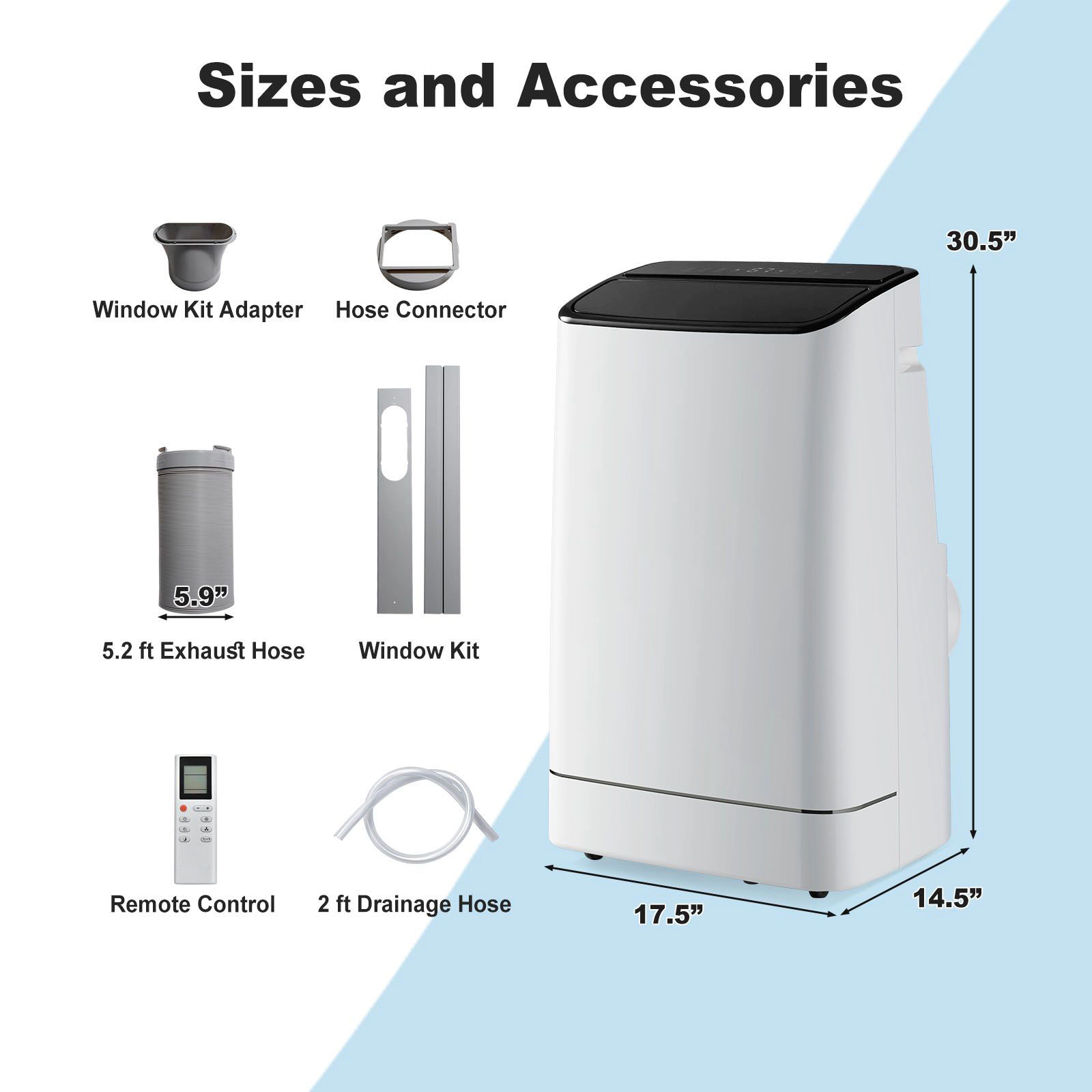 SlickBlue Unisex Portable 15000 BTU Heat Pump Air Conditioner