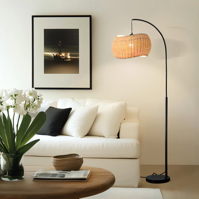 Brightech Wave Rattan Pendant Light