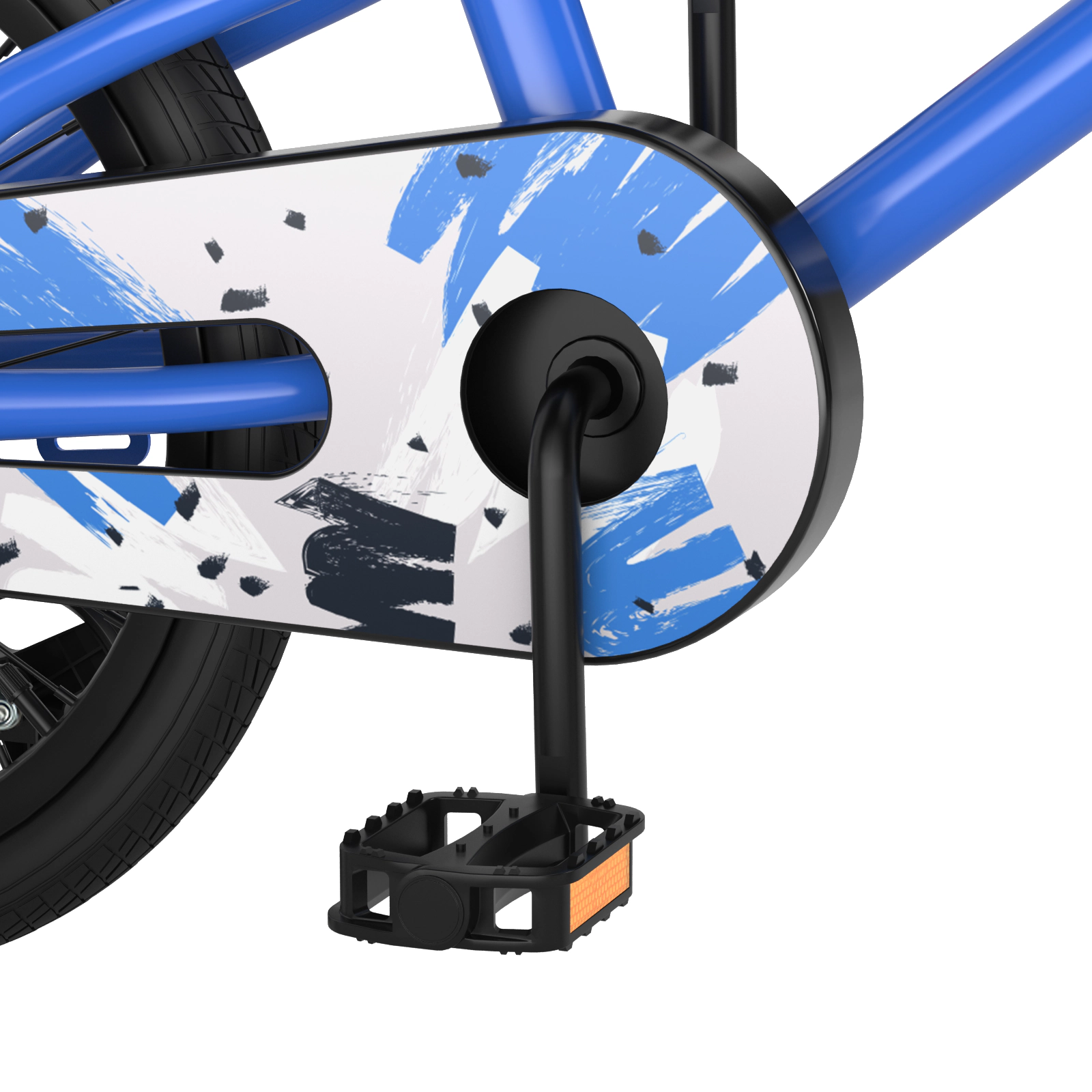 SUGIFT Blue Removable Training Wheels Basket Kickstand and Dual Brakes Kids 18 Inch Bike