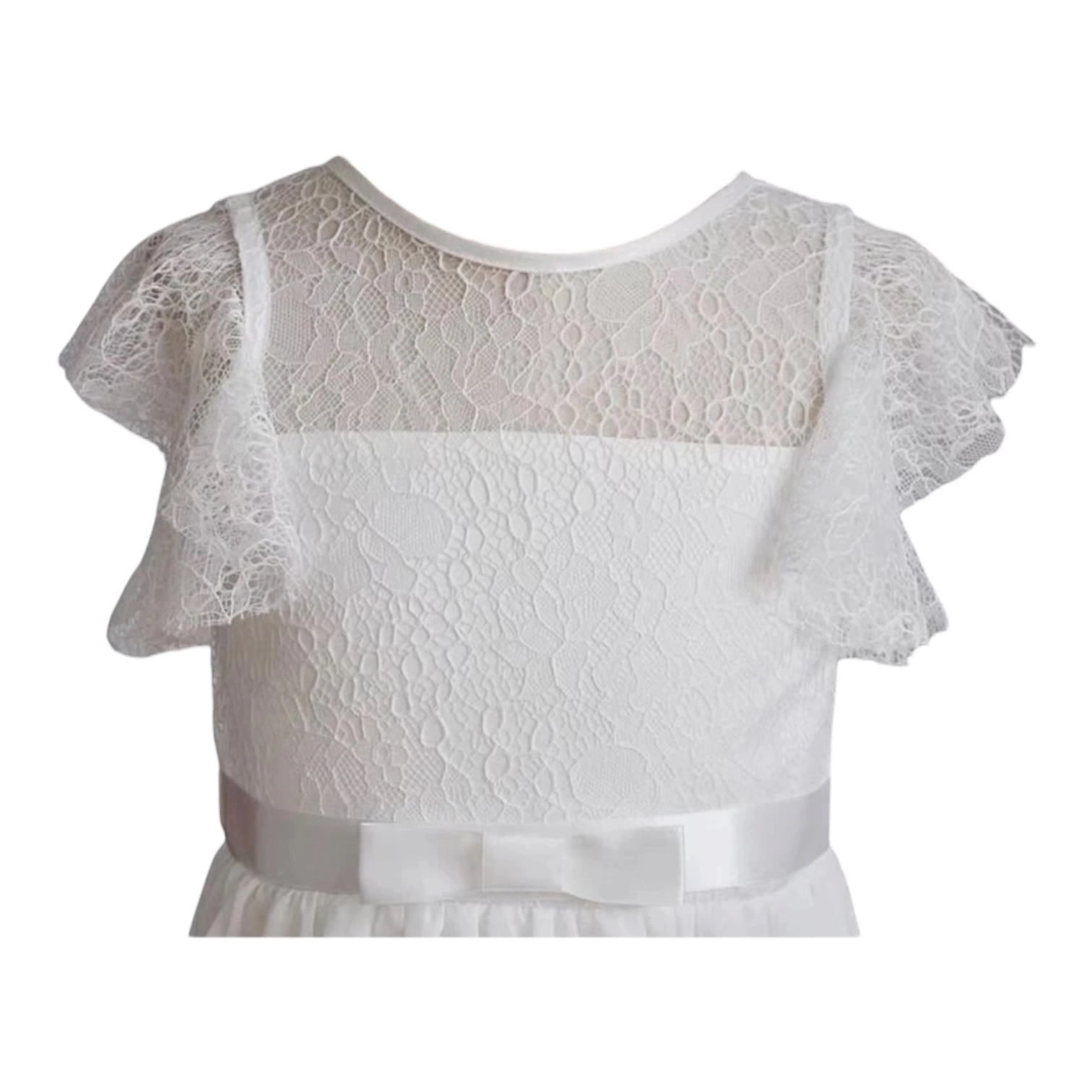 Laurenza's Girls Lace Chiffon First Communion Dress