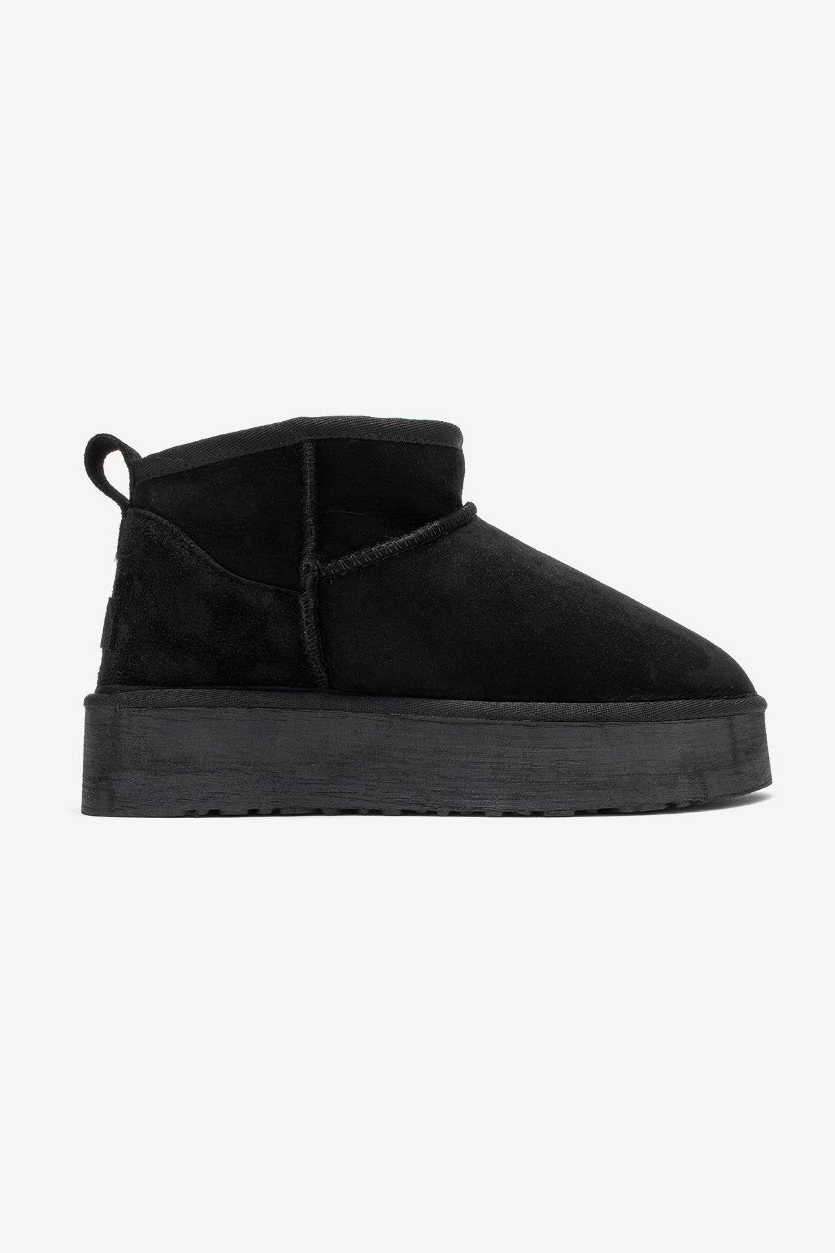 Forever & Always Womens Havana Leather Platform Ankle Boots