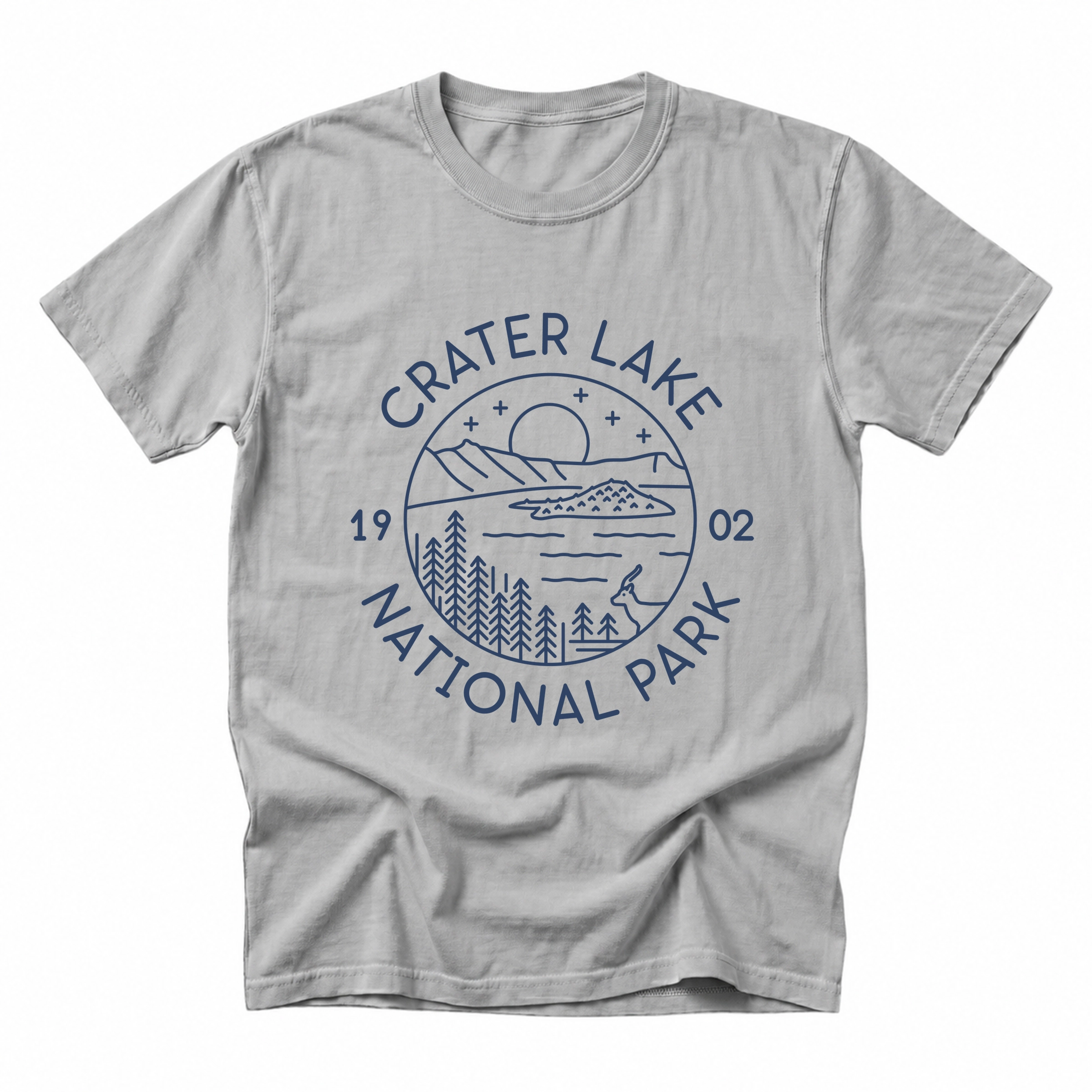 Simply Sage Market - Crater Lake National Park Men's Garment Dyed Graphic T-Shirt