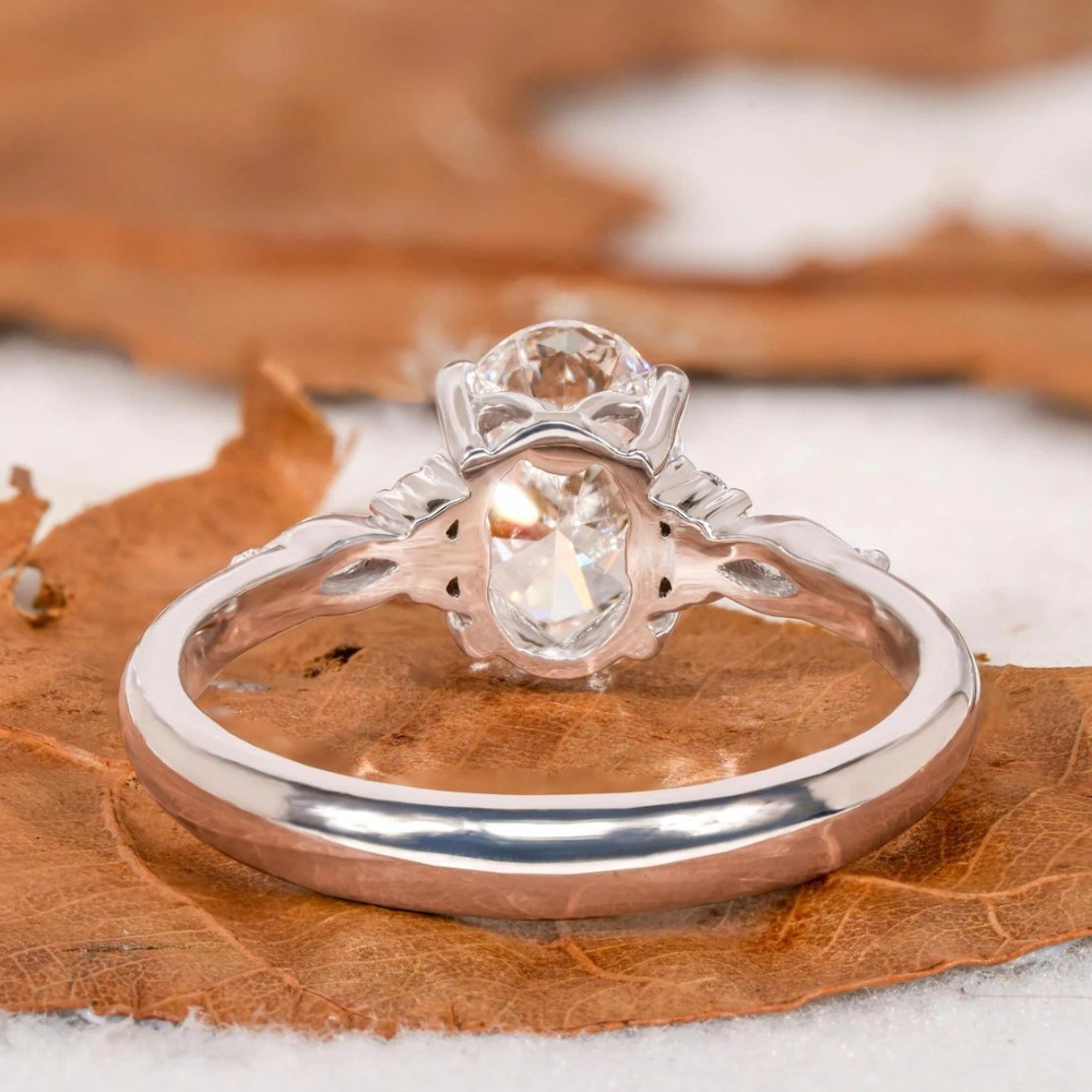 Wardrobe Whimsy Oval Cut Cubic Zirconia Multi‑Accent Engagement Ring