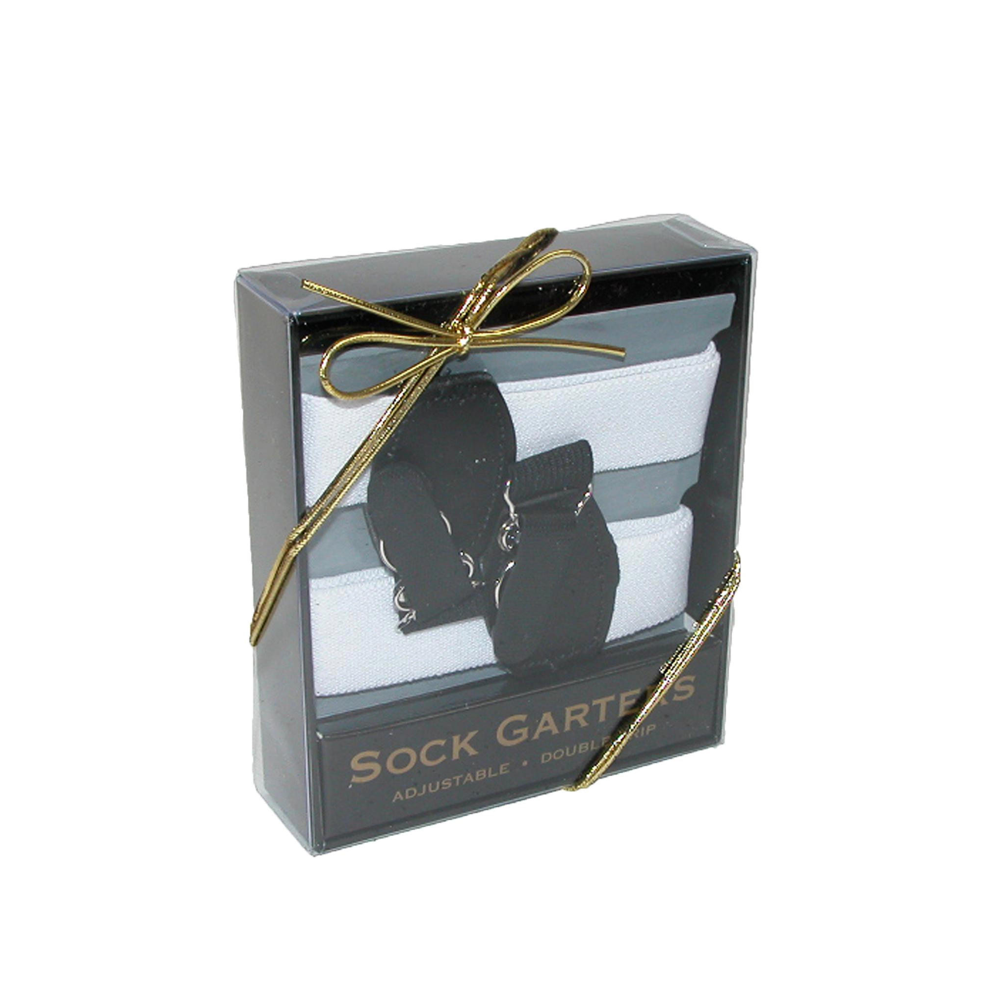 CTM Elastic 1 Inch Double Clip Sock Garters