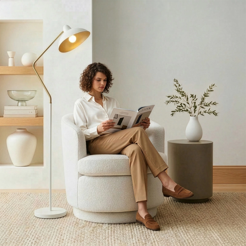 Brightech Swoop Adjustable LED Floor Lamp