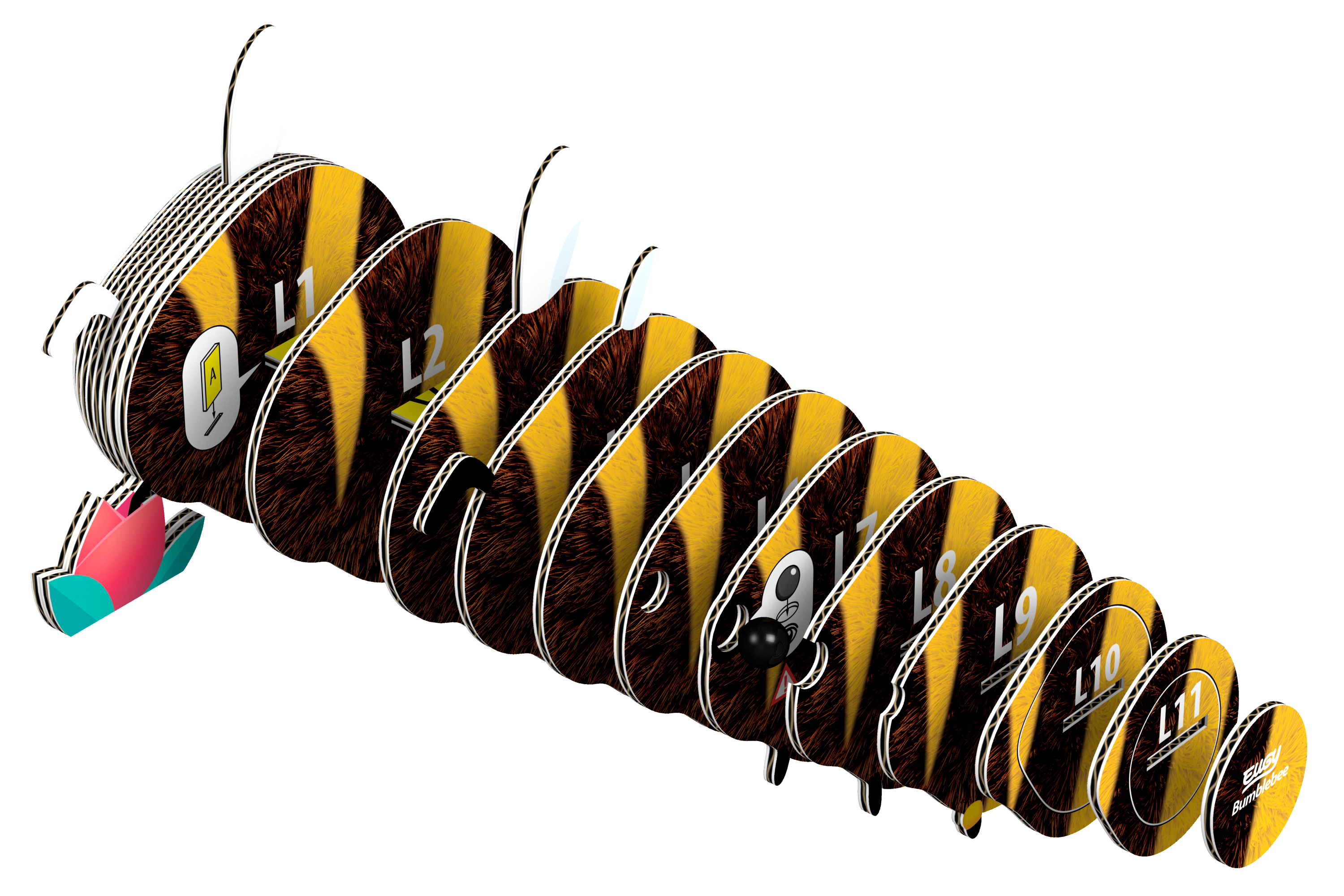 EUGY Bumblebee 3D Puzzle - contains 24 puzzle pieces