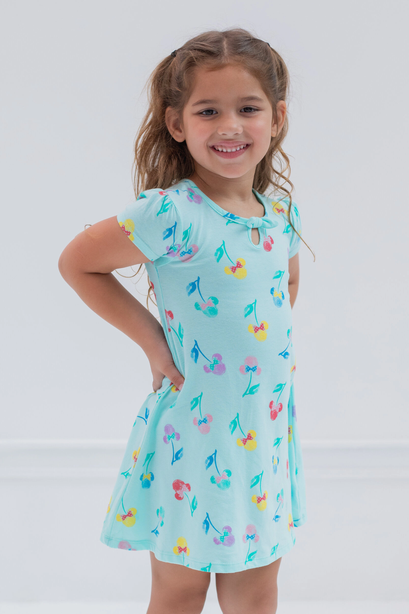 Disney Minnie Mouse Girls' Short Sleeve Skater Dress