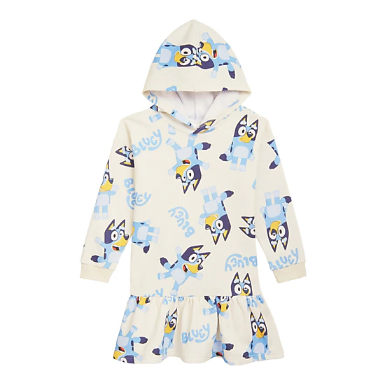 Bluey Girls' Fleece Hooded Dress
