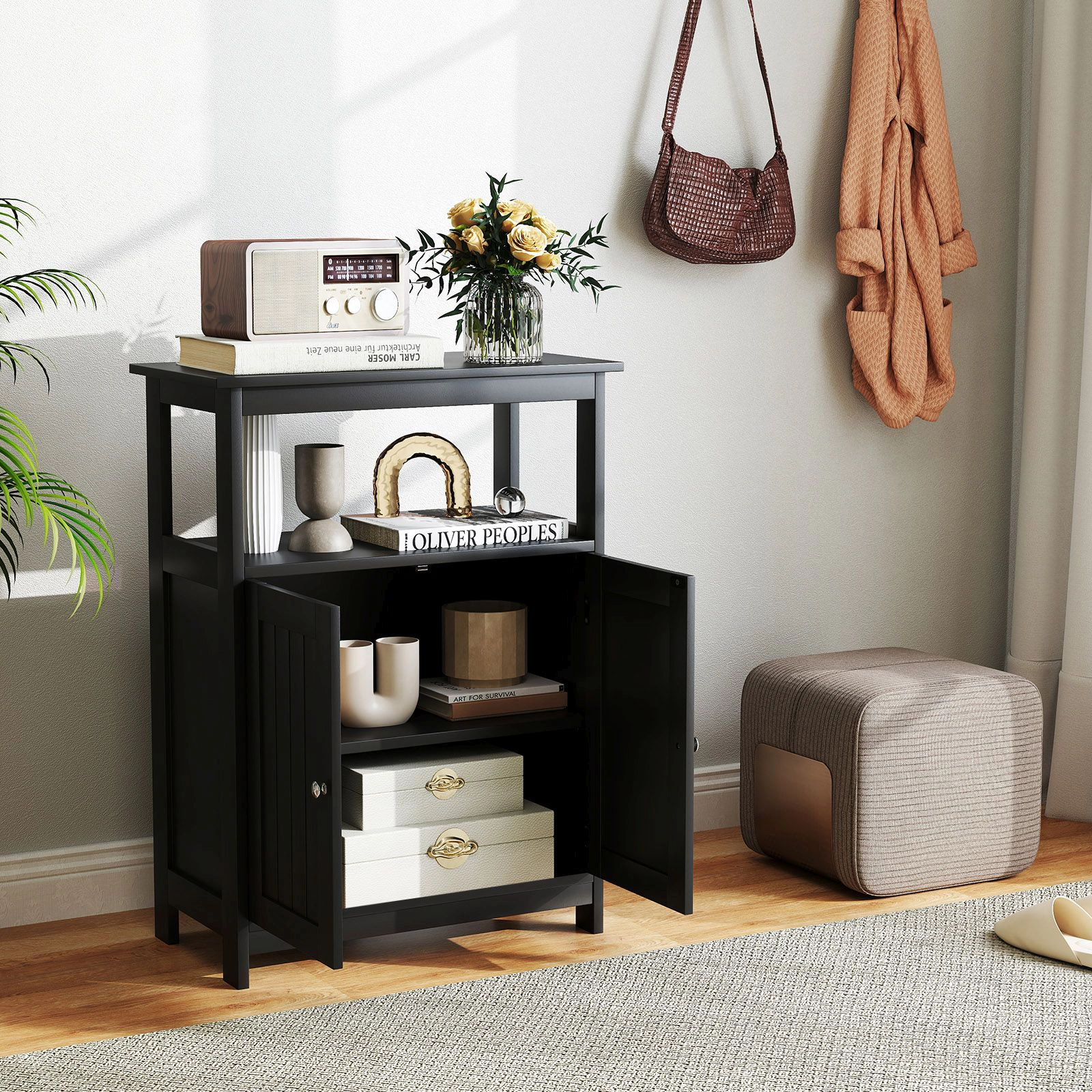 SlickBlue Freestanding Bathroom Floor Cabinet with Adjustable Shelf