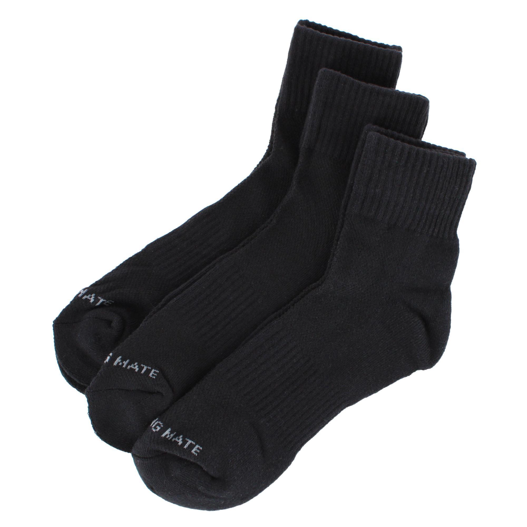 CTM Men's Cotton Arch Support Ankle Sock (Pack of 3)
