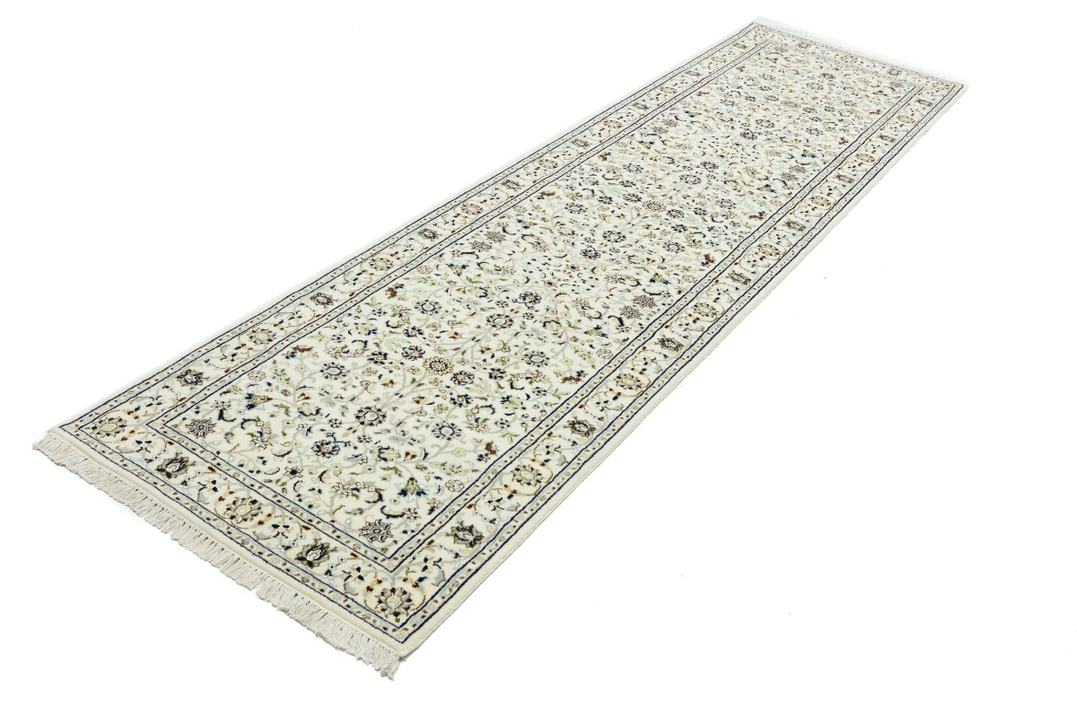 Magic Rugs 2'9 x 10'2 Cream Indo-Nain Hnad Knotted Wool Runner Rug