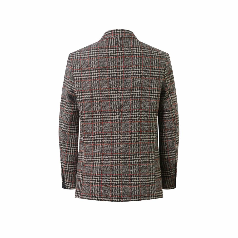 Elie Balleh Boys Slim Fit Windowpane Blazer