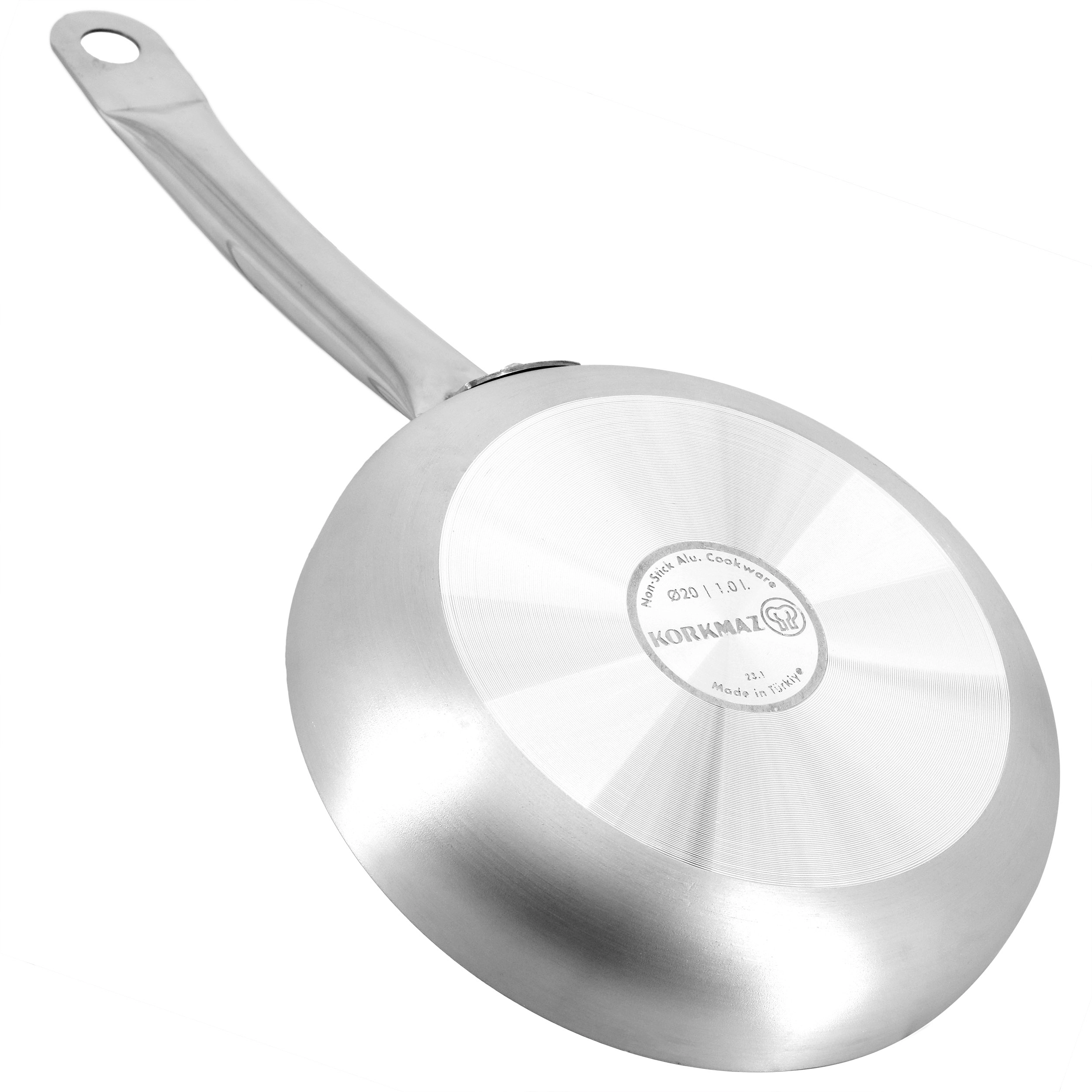 Korkmaz Gastro Inch Proline Professional Series Tava and Frypan in Brushed Silver