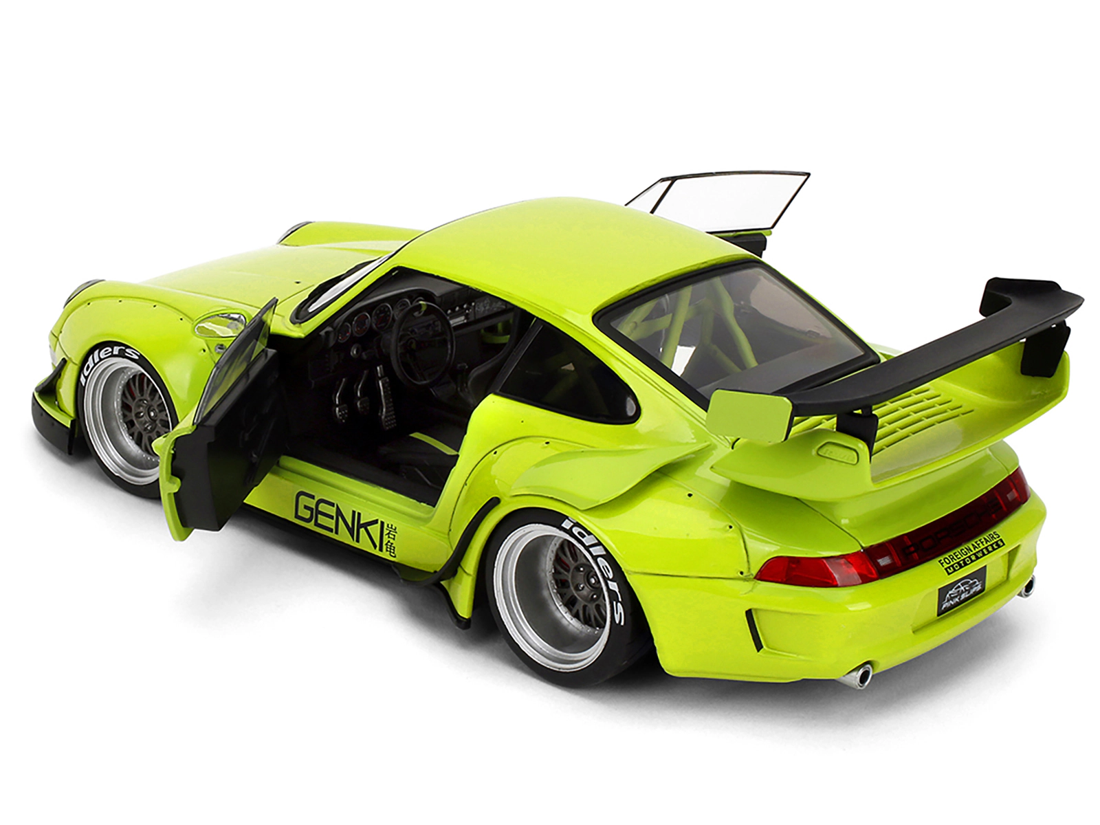 Jada RWB Body Kit "Genki" Lime Green "Pink Slips" Series 1/18 Diecast Model Car by Jada