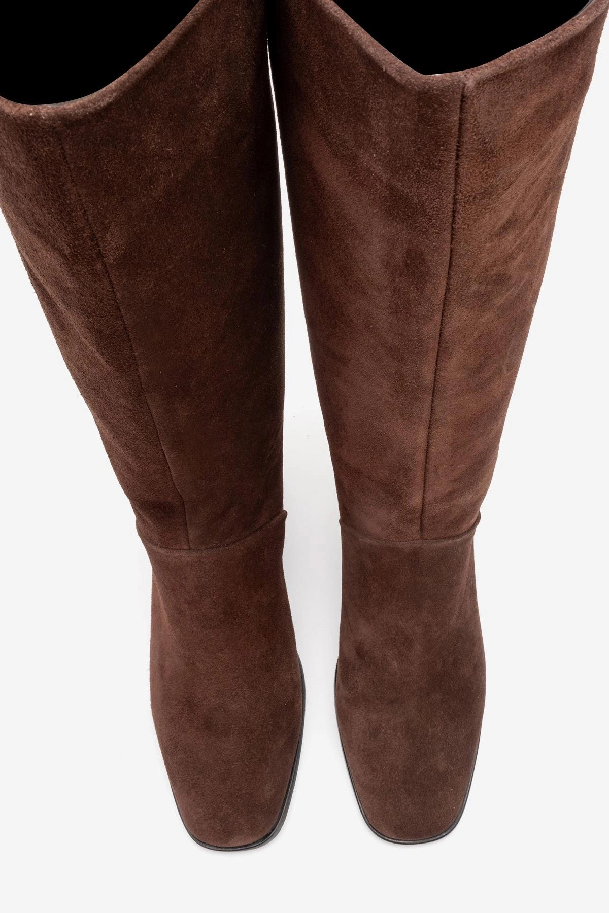 Forever & Always Womens Taly Leather Block Heel Knee High Boots