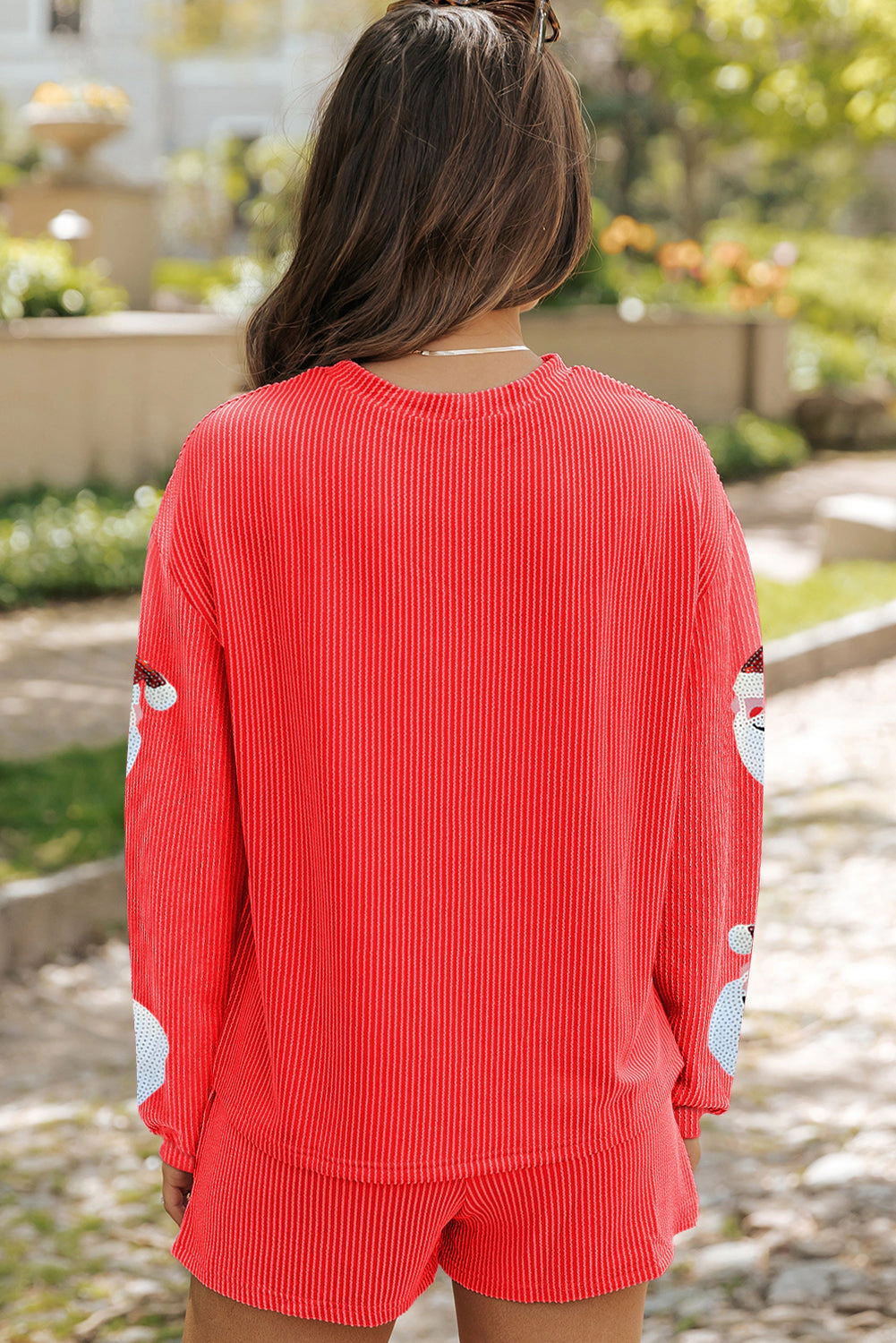 Threaded Pear Women's Ella Corded Pullover and Shorts