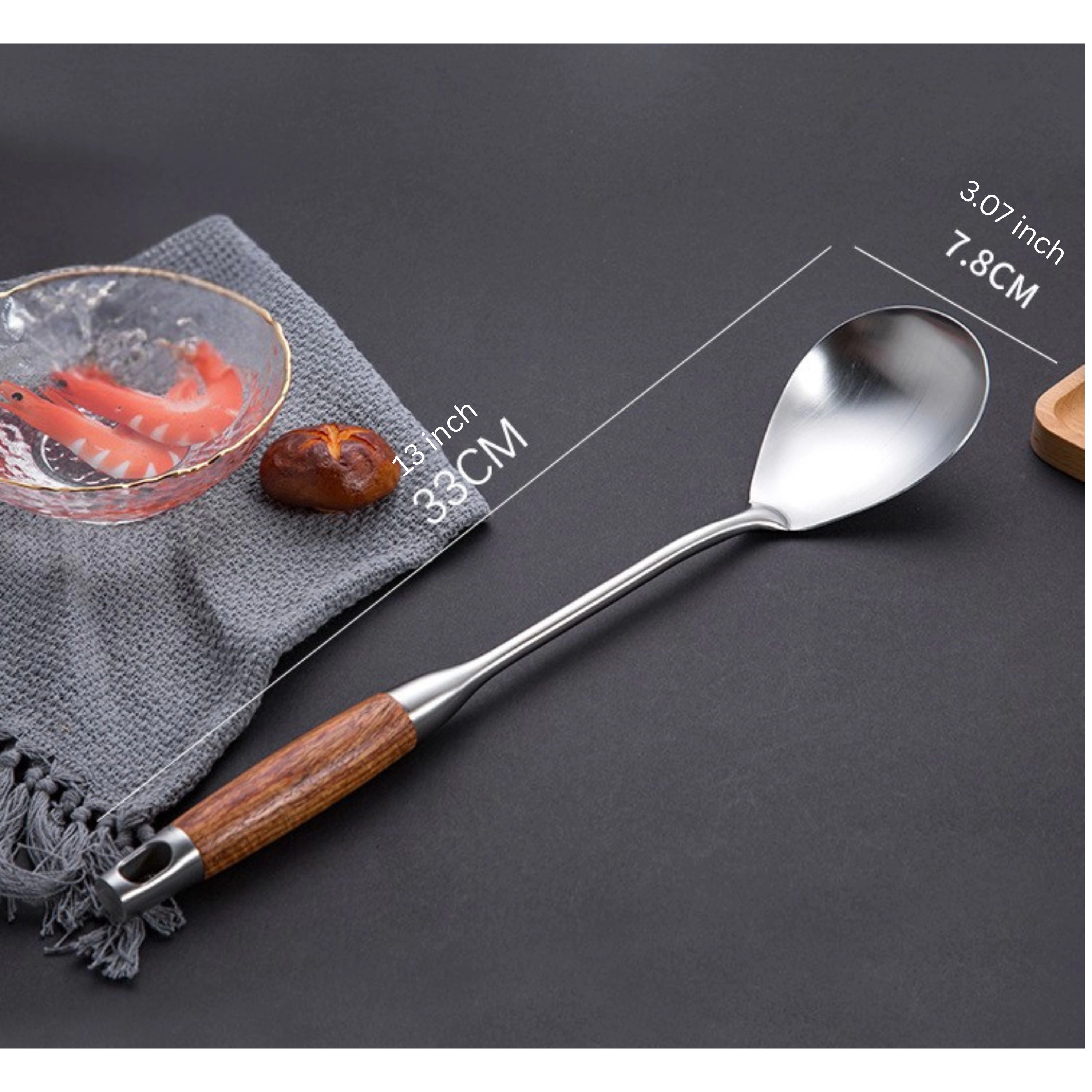 Kitcheniva 6-Piece Stainless Steel Essential Kitchen Utensil Set WIth Wooden Handles