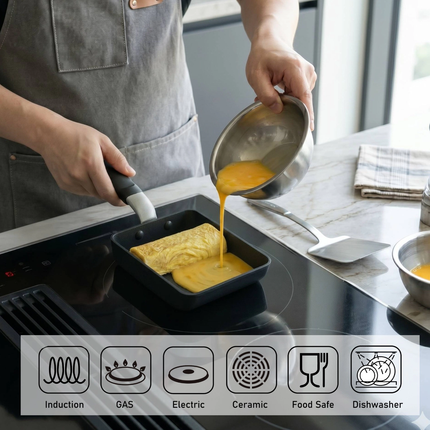 TECHEF - Tamagoyaki Japanese Omelette Pan/Egg Pan