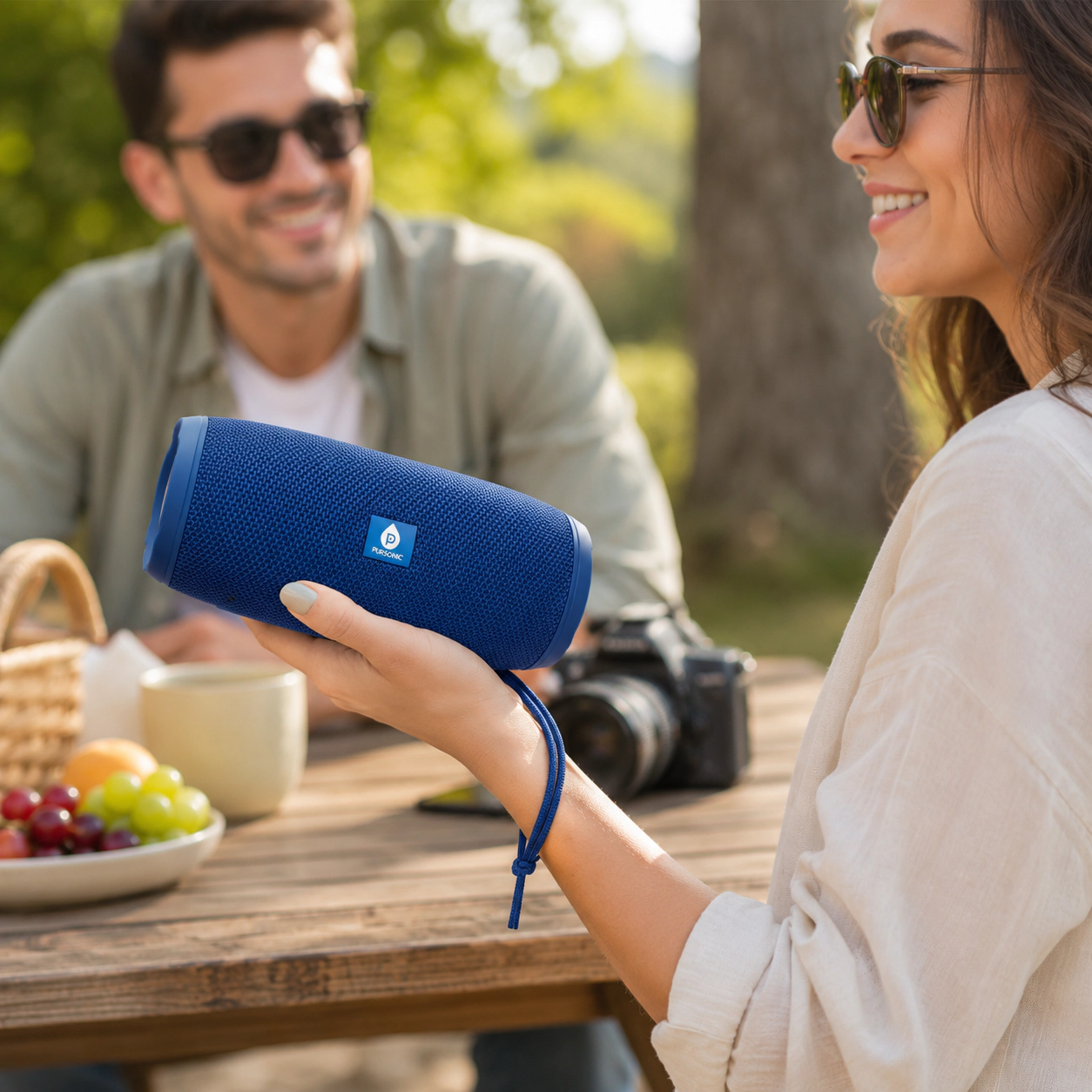 Pursonic Unisex Wireless Speaker & Waterproof Bundle – Peak 360° Hi-Res Sound Speakers