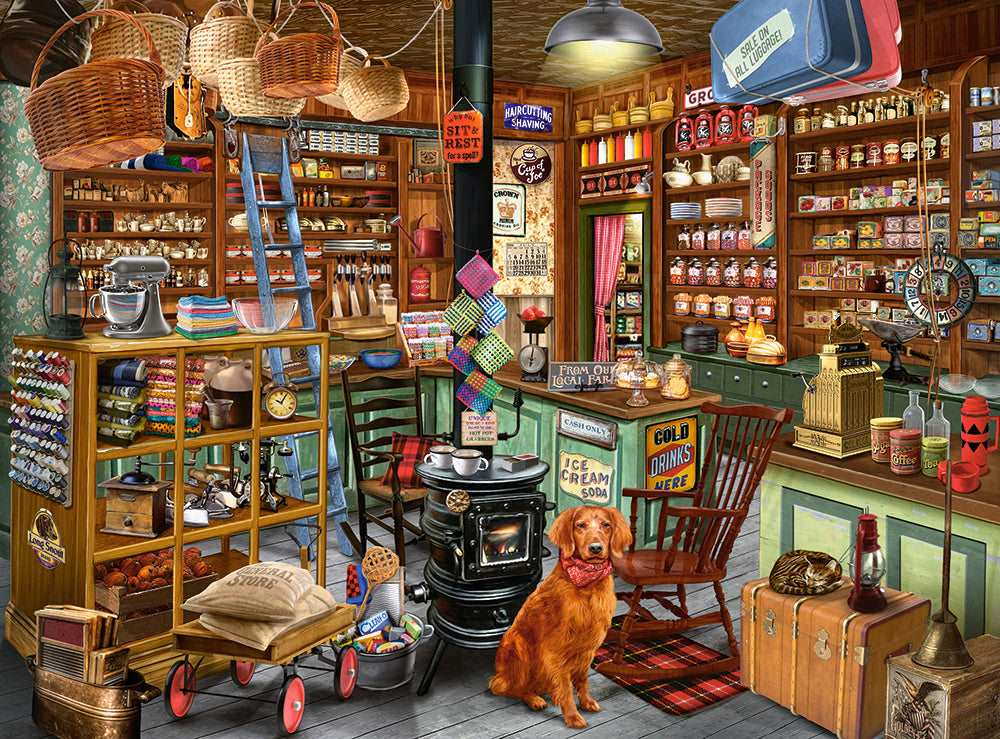 CASTORLAND 2000 Piece Jigsaw Puzzles, General Merchandise, old style American store, Adult Puzzles, C-200771-2