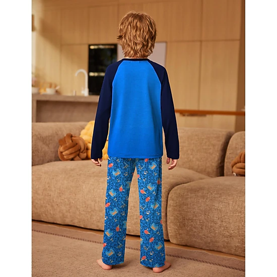 Arshiner Boys Pajamas Set Long Sleeve Sleepwear Piece Pajama Set For Big Boys
