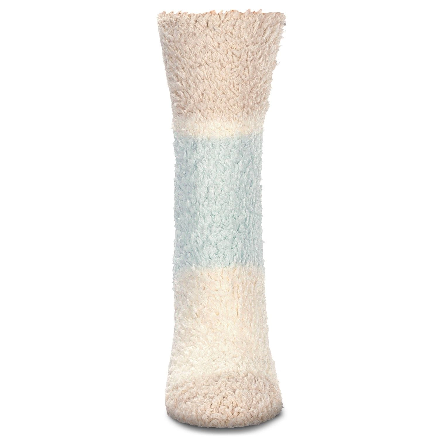 MeMoi Women's Colorblock Teddy Bear Plush Crew Socks